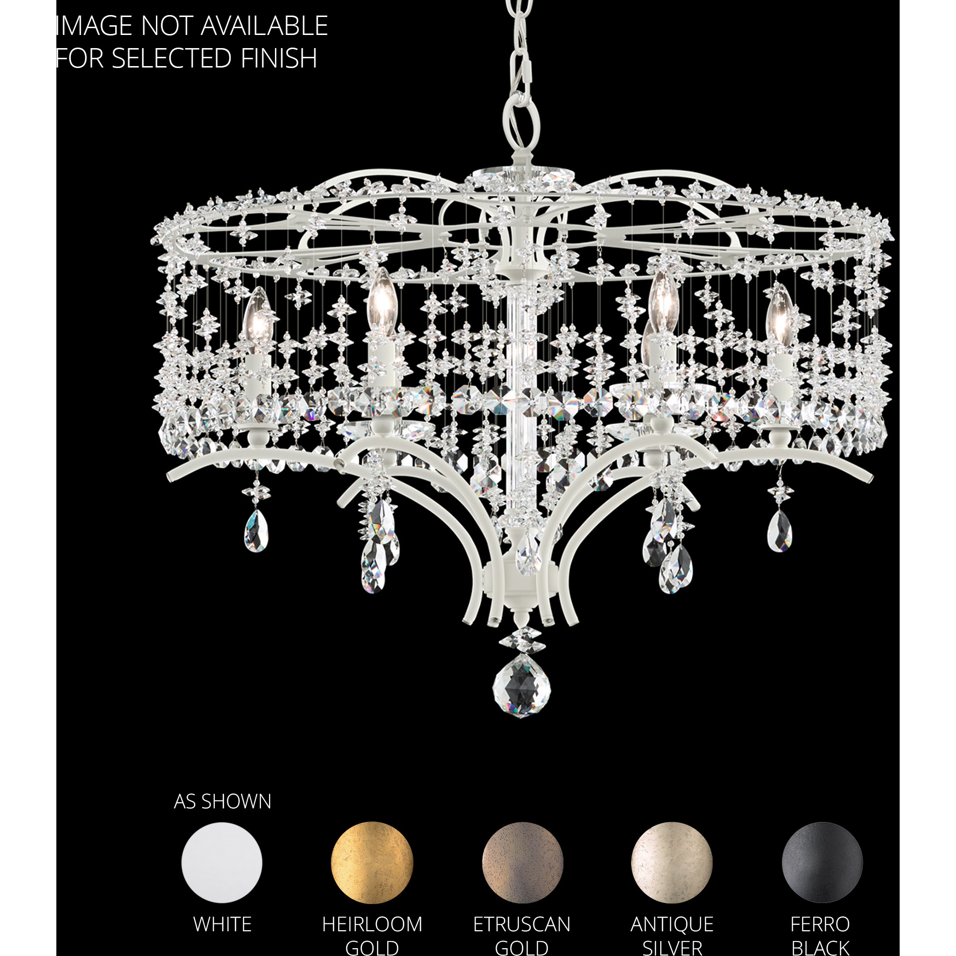 Bella Rose 6 Light Heirloom Gold Chandelier Ceiling Light in Heritage, Adjustable Height