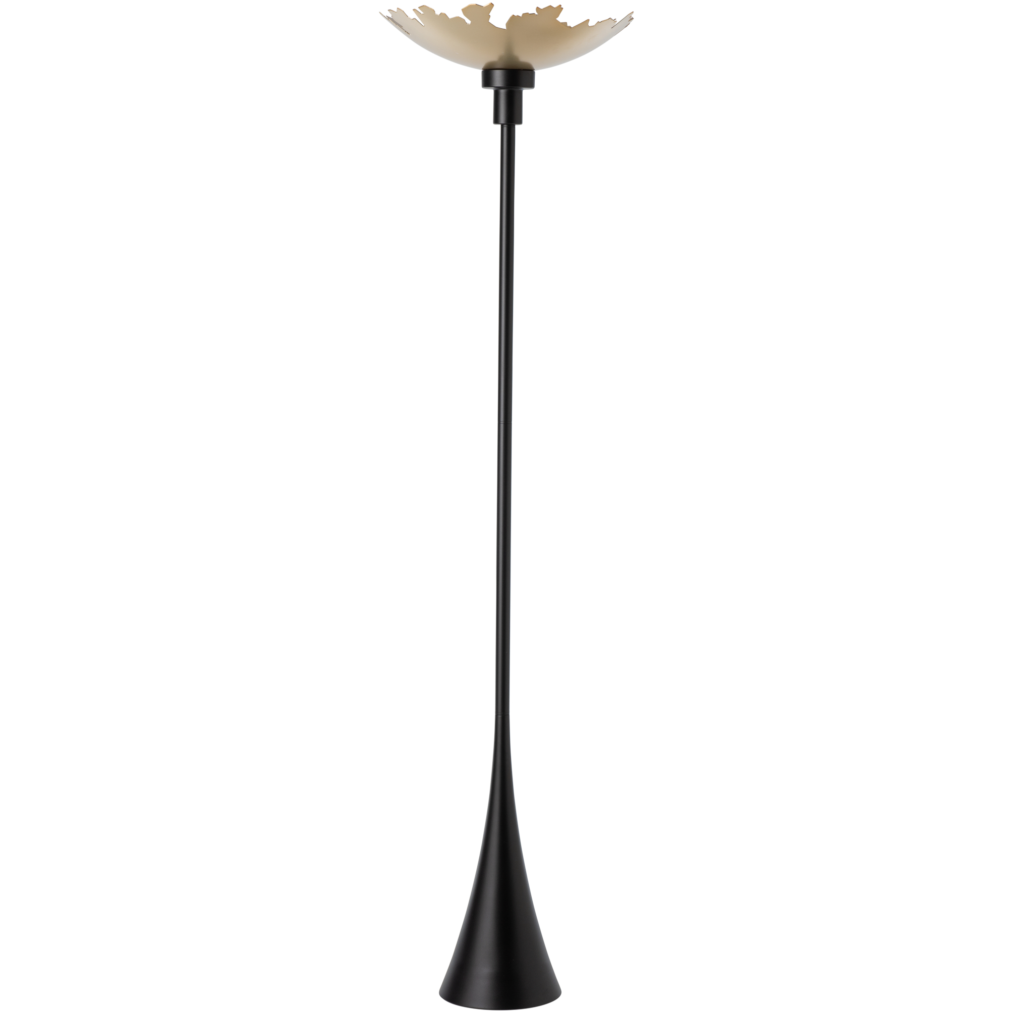 Pangea 83.4 inch 60.00 watt White with Black Torchiere Portable Light in White and Black