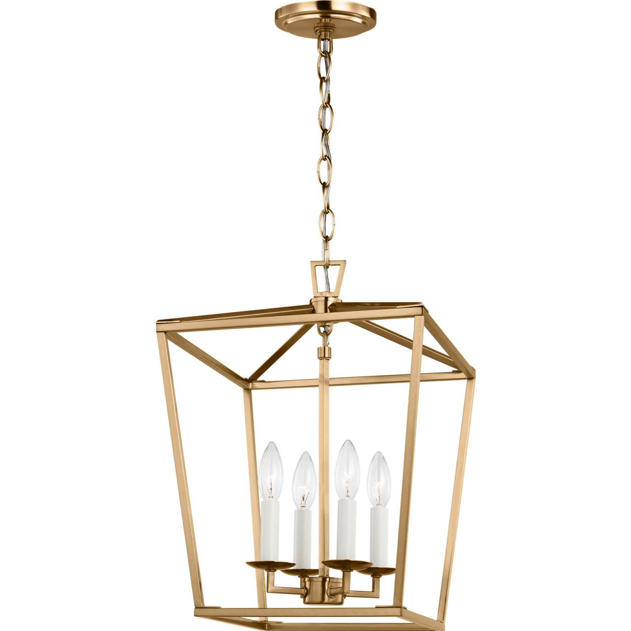 C&M by Chapman & Myers Dianna 4 Light 12.5 inch Satin Brass Pendant Ceiling Light