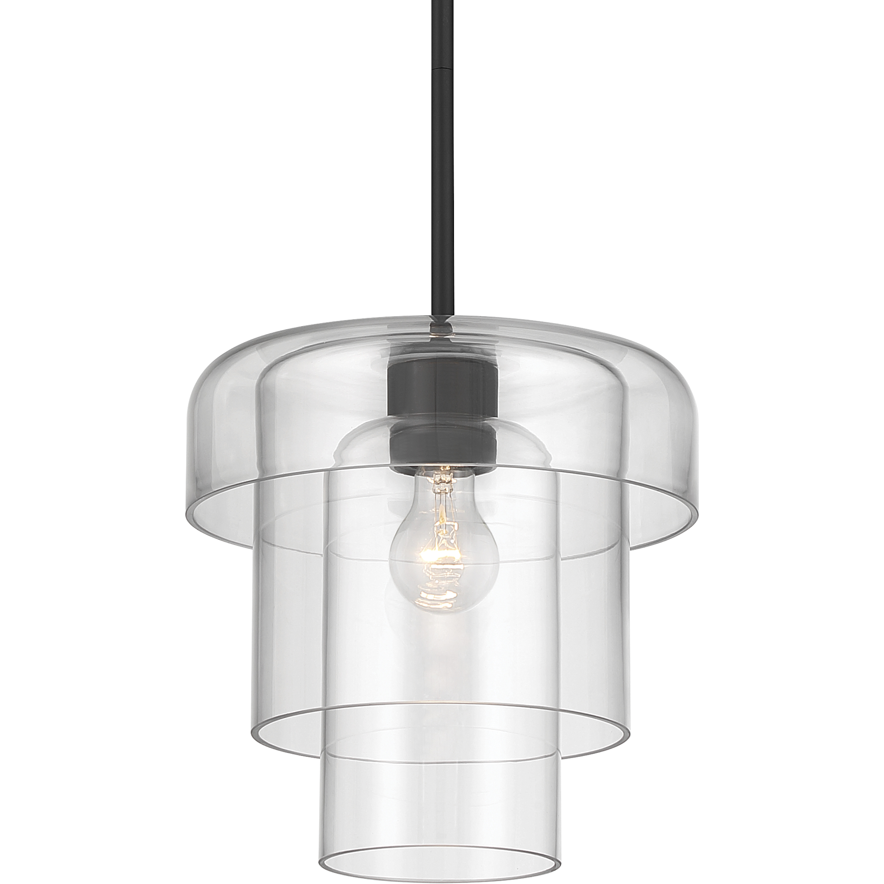 Velique 1 Light 11 inch Dark Matte Black Pendant Ceiling Light