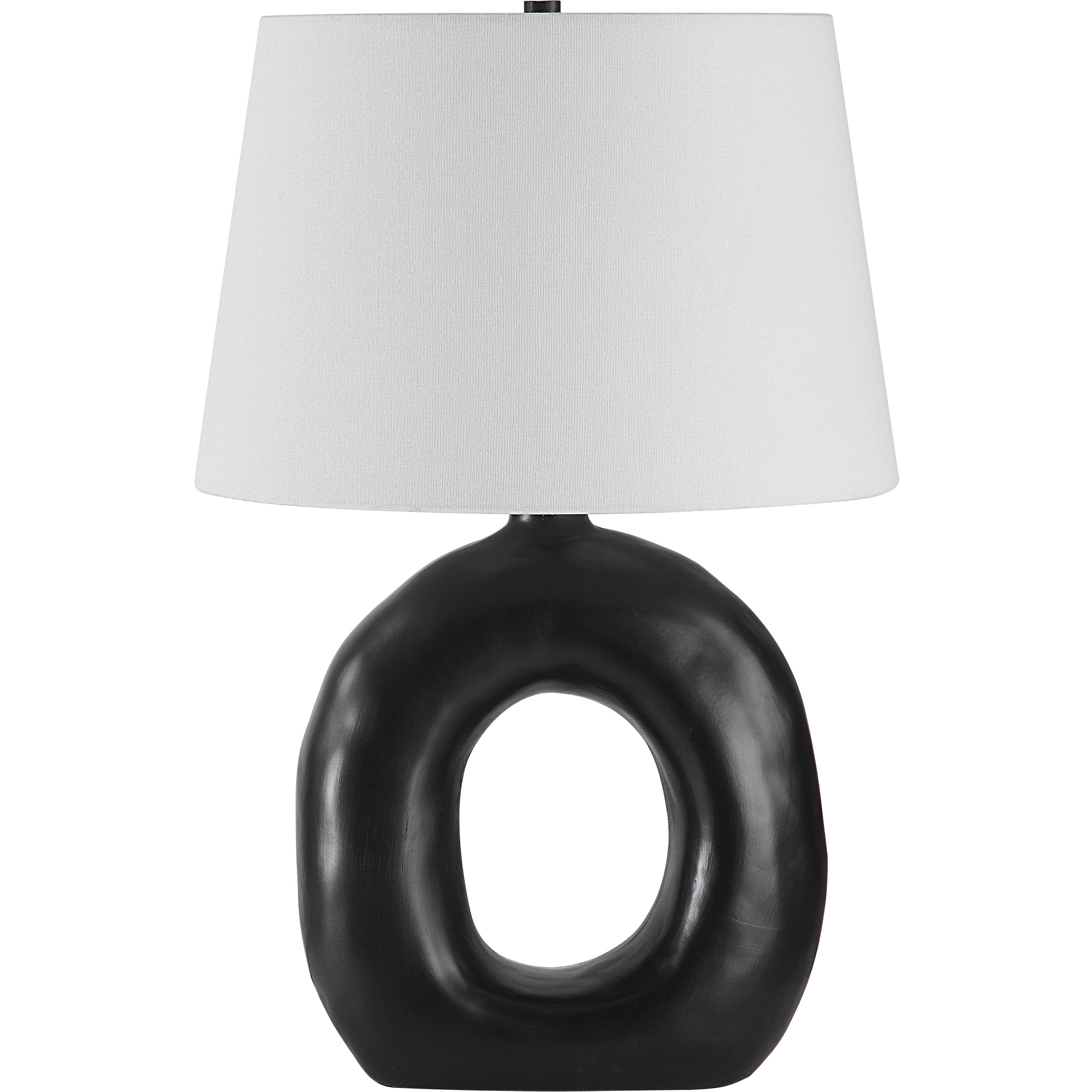 Omaru 23 inch 100 watt Matte Black Table Lamp Portable Light