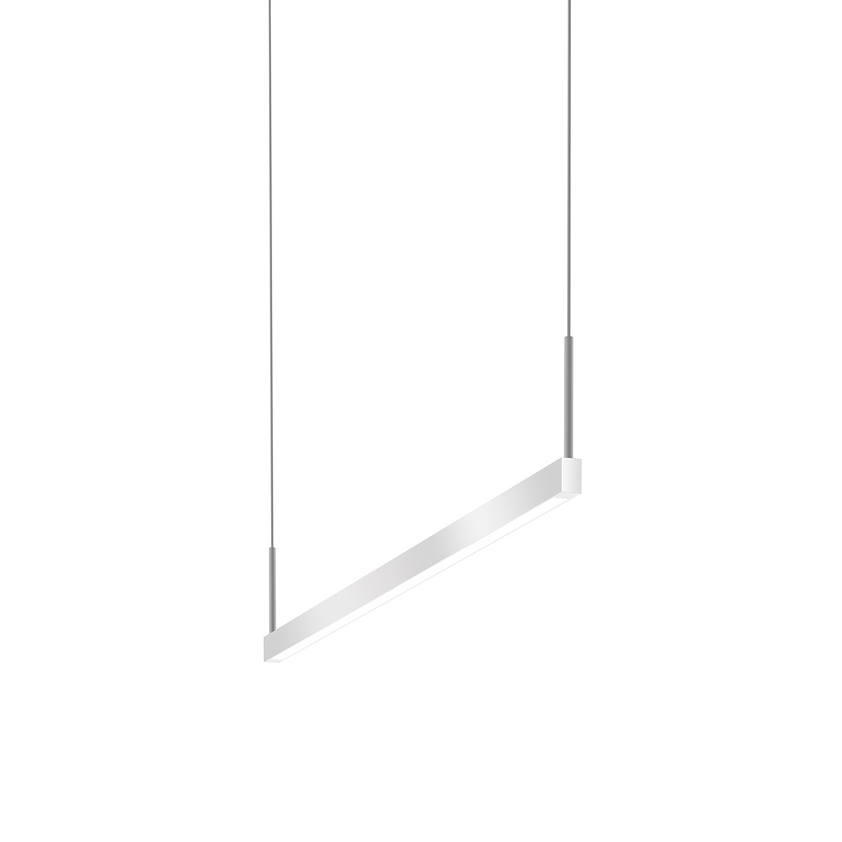 Thin-Line LED 36 inch Bright Satin Aluminum Pendant Ceiling Light in 3ft., 3000K