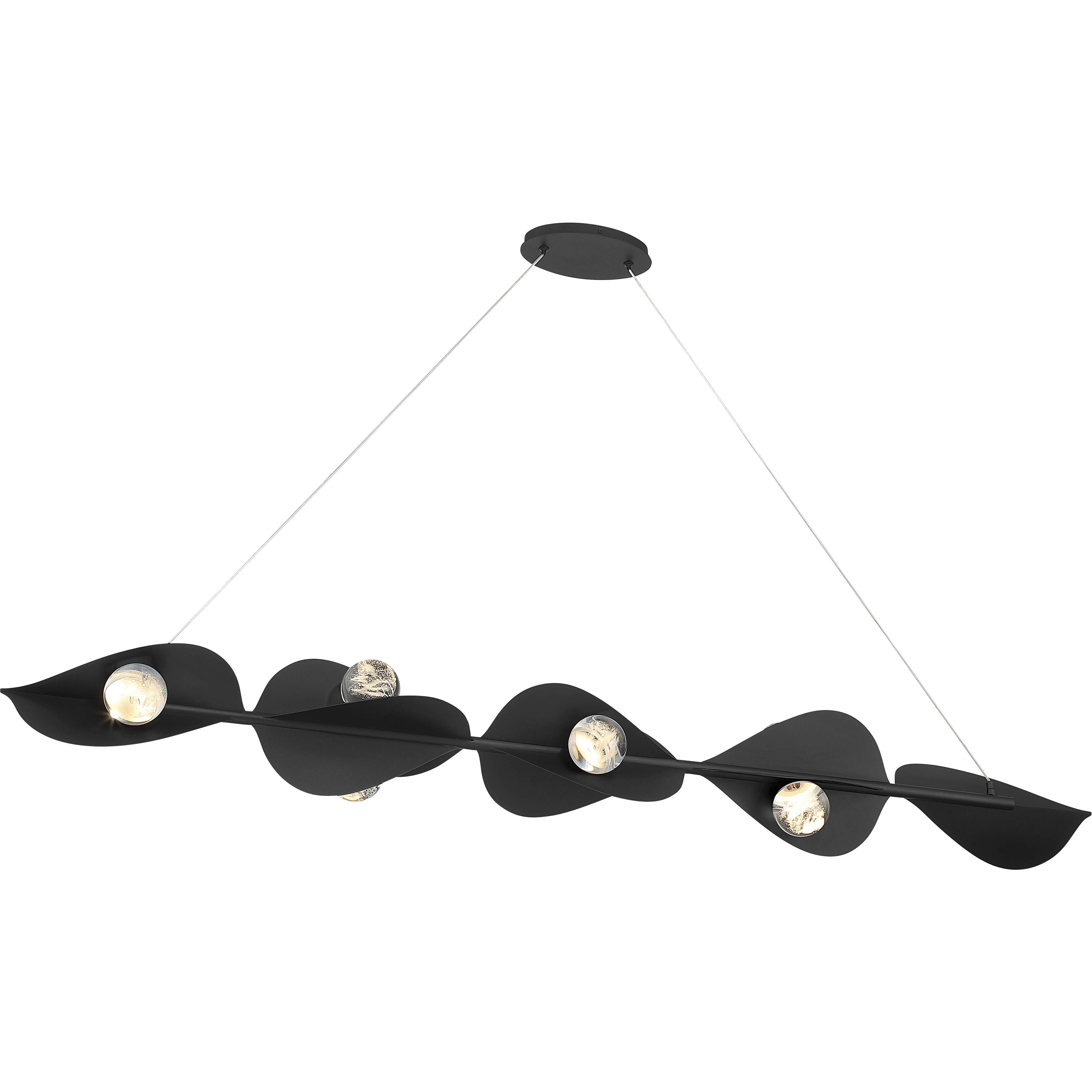 Pod LED 61.75 inch Sand Coal Black Linear Chandelier Ceiling Light