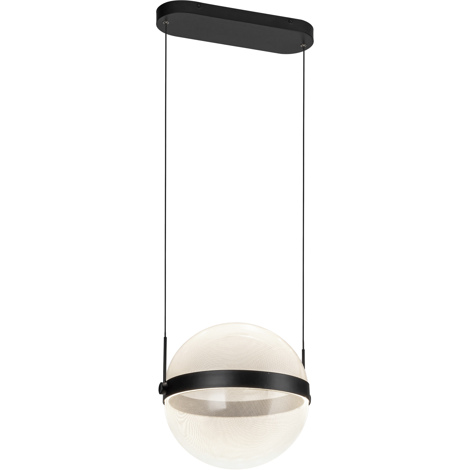 Pisces LED 11.88 inch Black and Light Guide Pendant Ceiling Light