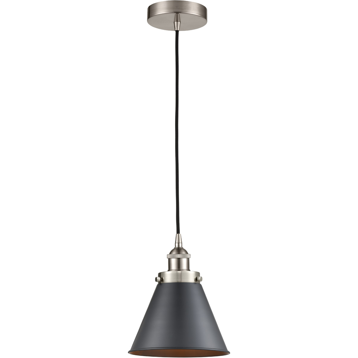Edison Appalachian 1 Light 8 inch Brushed Satin Nickel Mini Pendant Ceiling Light
