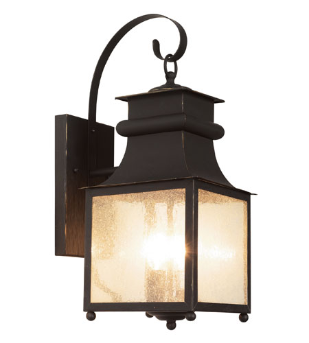 Santa Ines 3 Light 25 inch Weathered Bronze Outdoor Wall Lantern