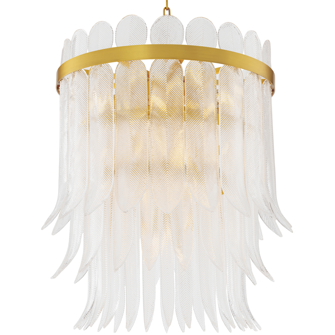 Erika 9 Light 27.95 inch Antique Brass and Clear Glass Pendant Ceiling Light