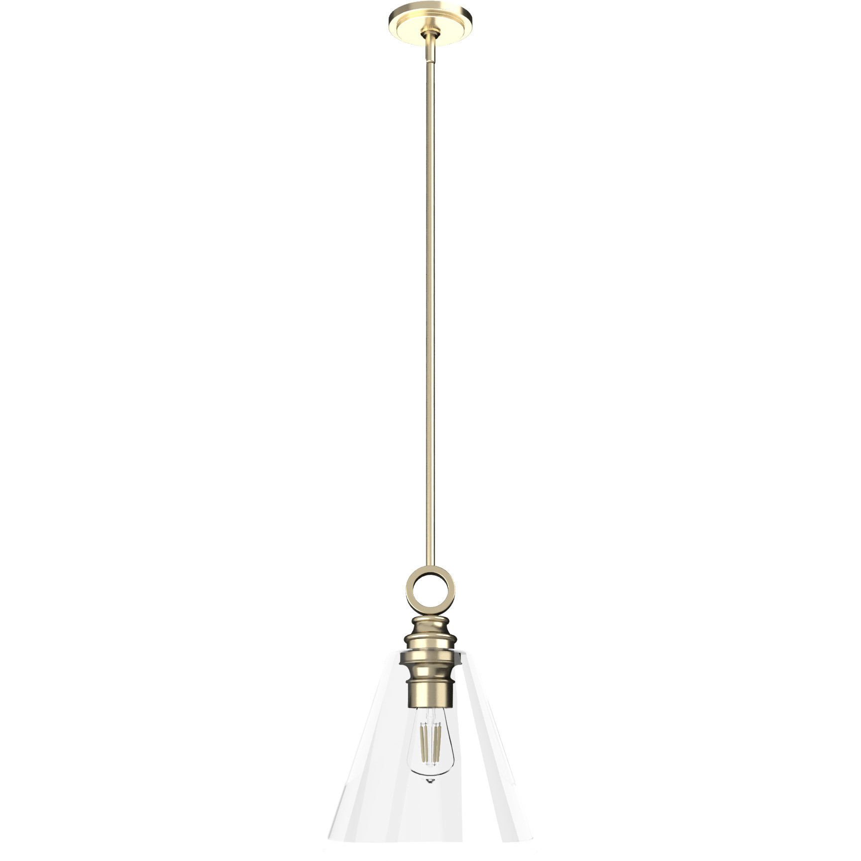 Klein 1 Light 11.75 inch Alturas Gold Pendant Ceiling Light