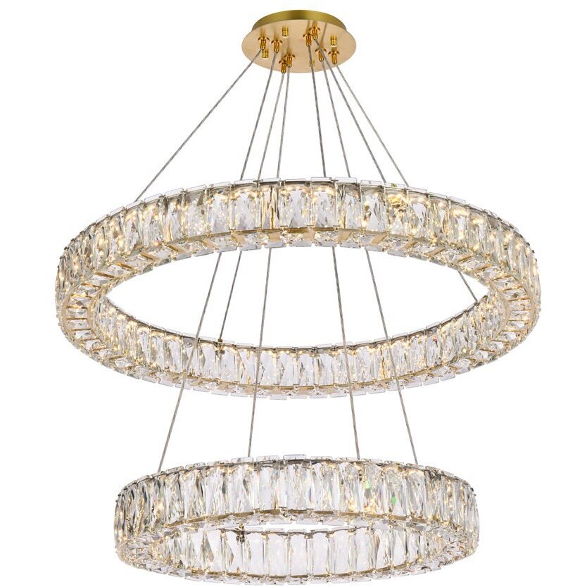 Monroe 2 Light 28 inch Gold Chandelier Ceiling Light