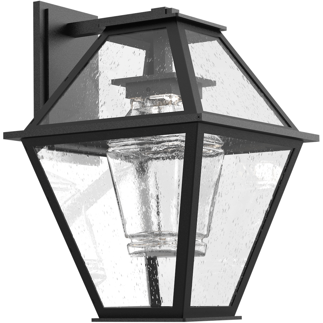 Terrace LED 24 inch Textured Black Outdoor Sconce in 3000K LED, Nested Lantern