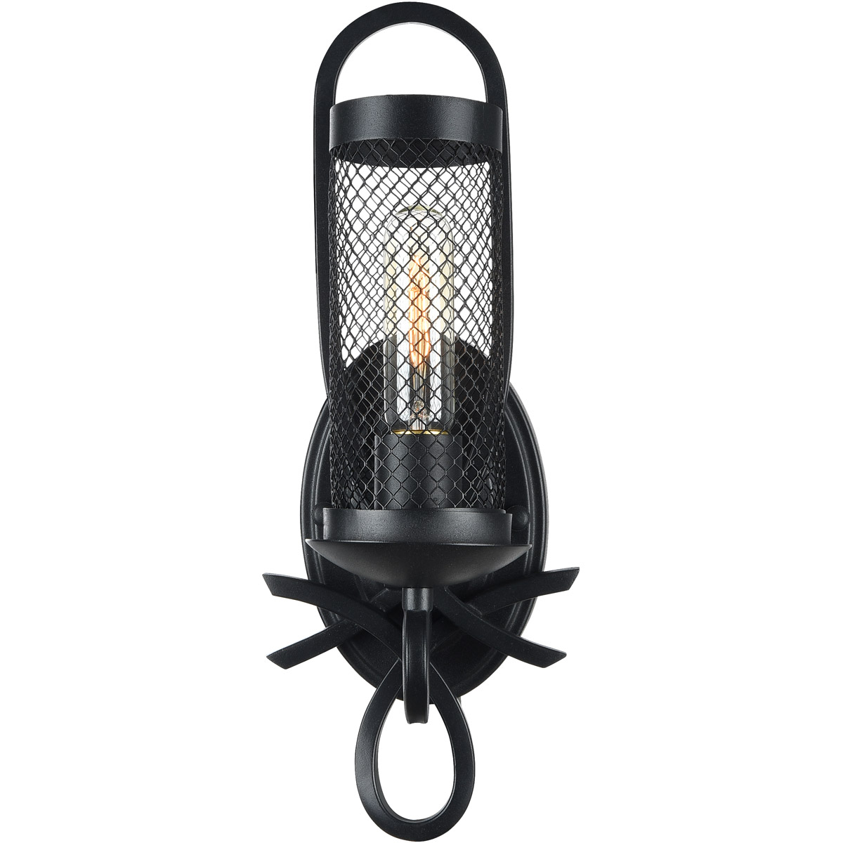 Kenosha 1 Light 13.5 inch Rustic Black Wall Sconce Wall Light