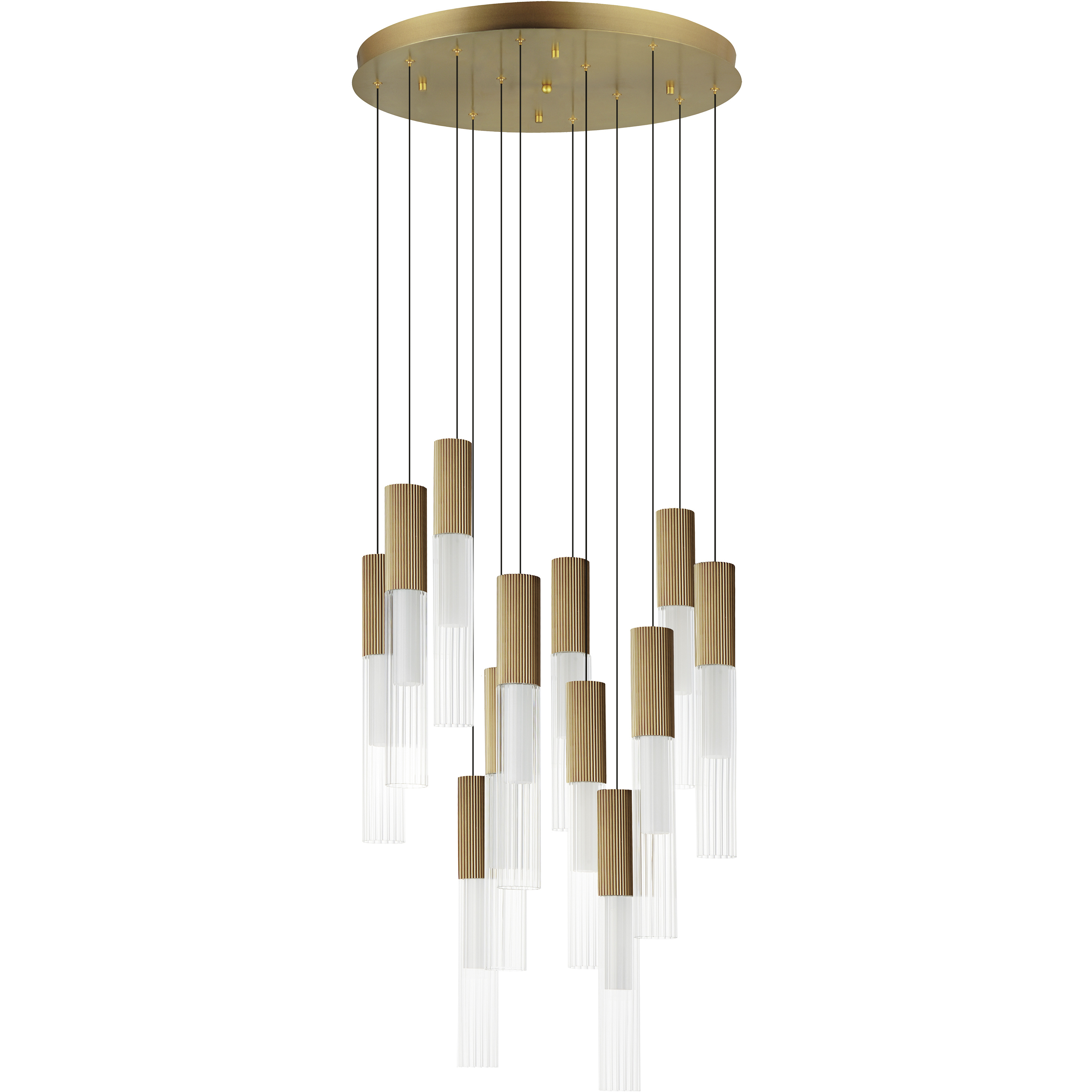 Reeds LED 20.75 inch Gold Multi-Light Pendant Ceiling Light