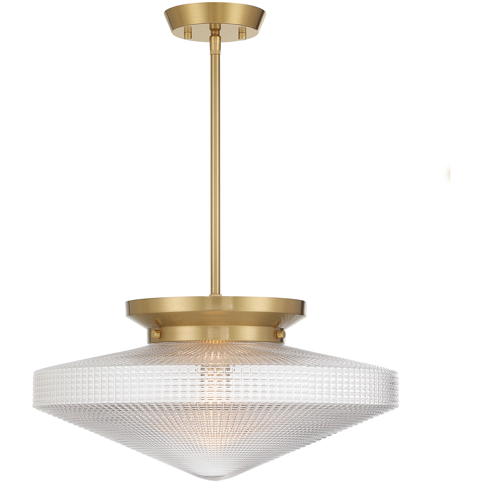 Norwich 1 Light 18 inch Warm Brass Covertible SemiFlush Ceiling Light