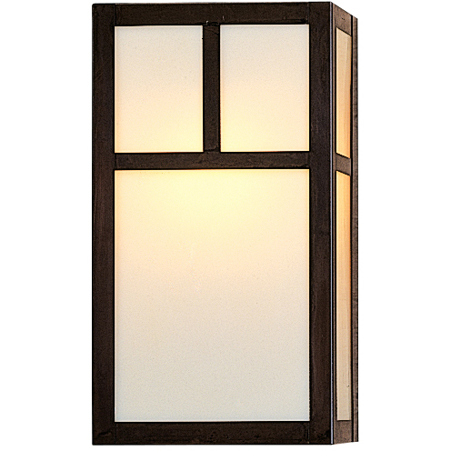 Mission 1 Light 6.62 inch Rustic Brown Wall Mount Wall Light in Tan, T-Bar Overlay