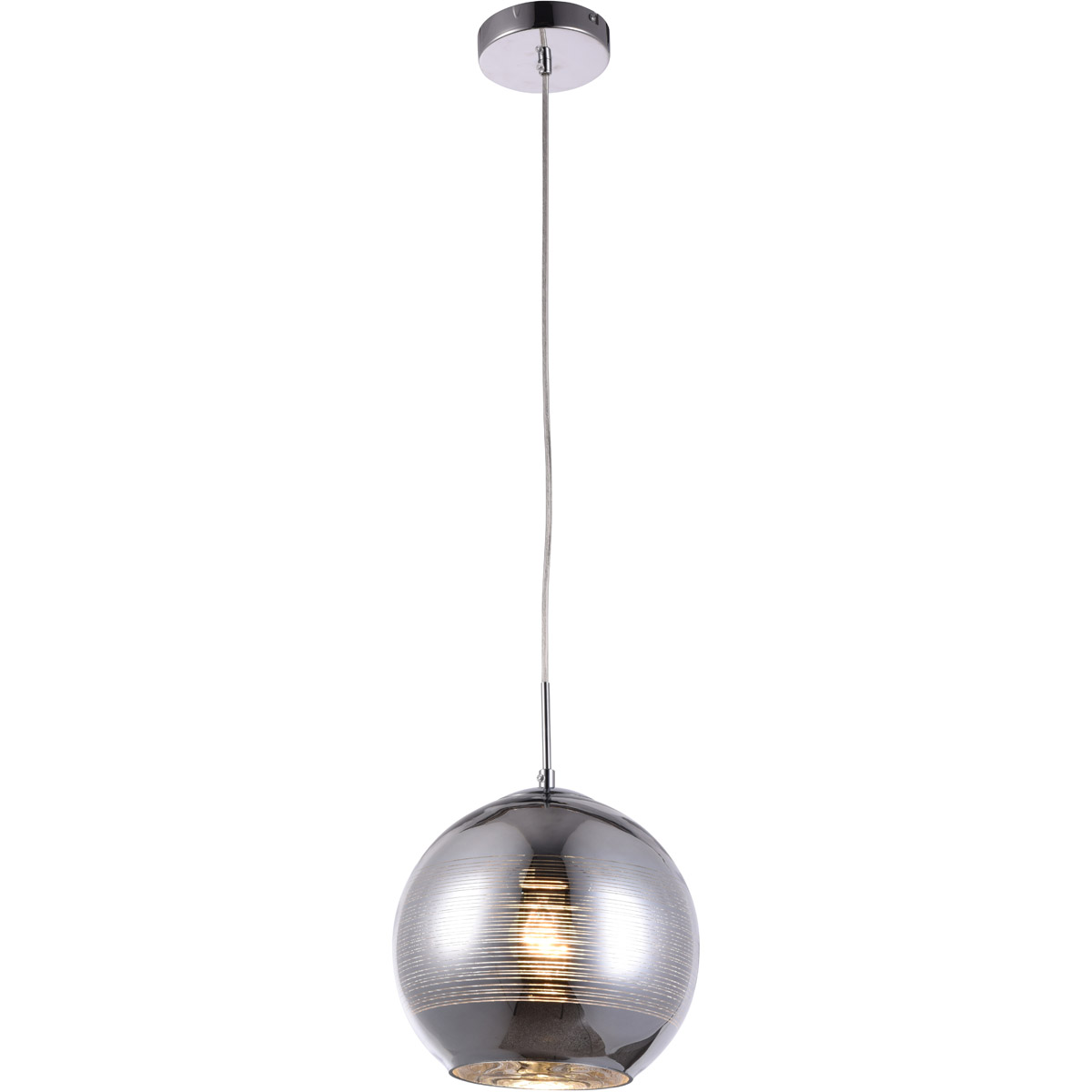 Reflection 1 Light 9.5 inch Chrome Pendant Ceiling Light