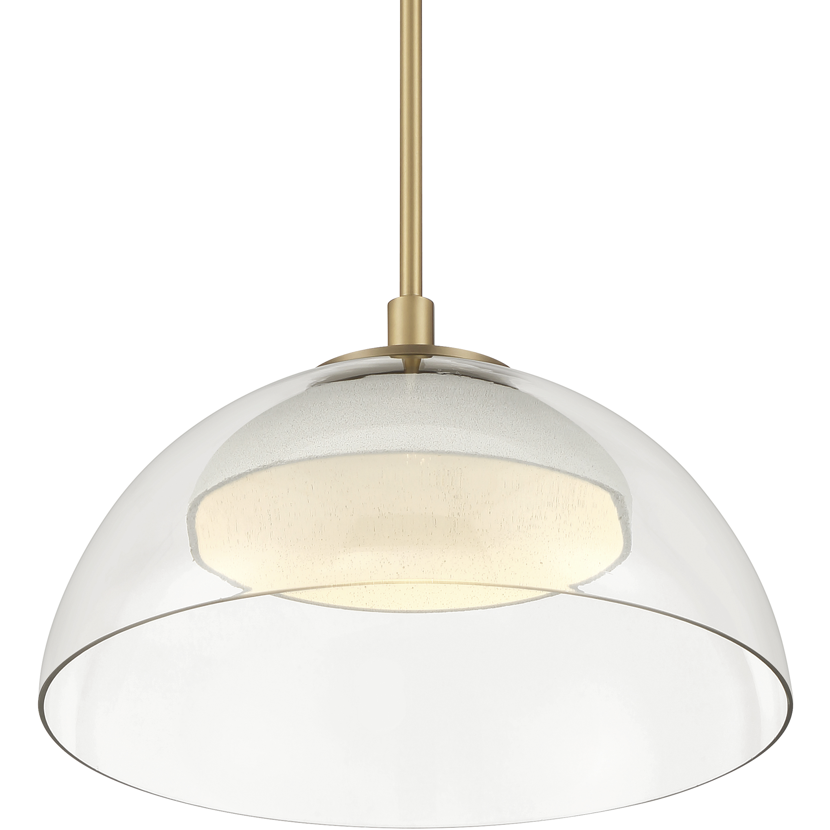 Halwynd LED 15 inch Legacy Brass Convertible Pendant/Semi-Flush Ceiling Light