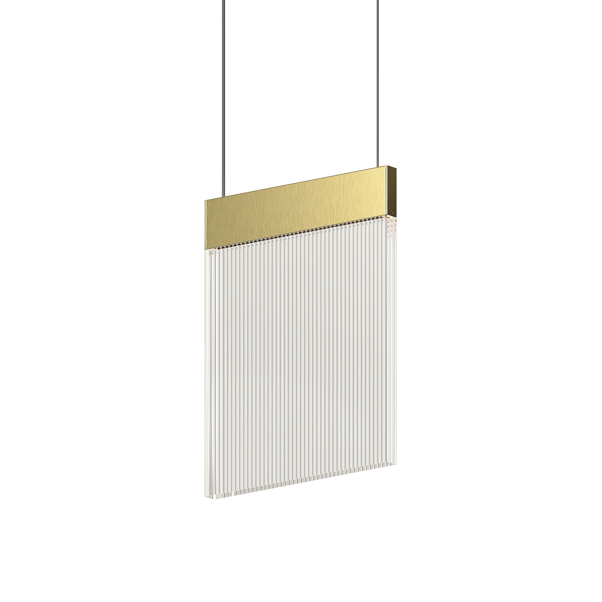 V Panels 1 Light 8.75 inch Brass Pendant Ceiling Light
