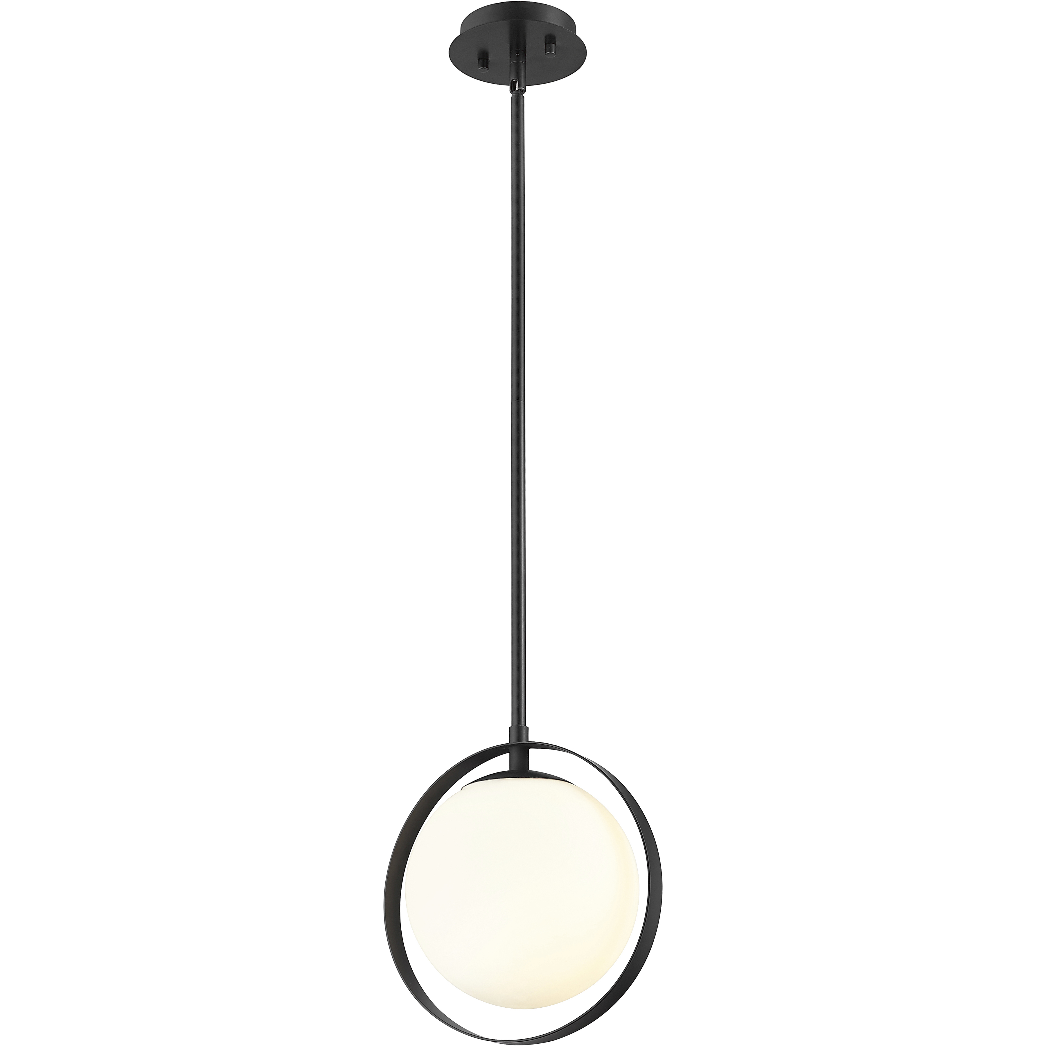 Midnetic 1 Light 8 inch Matte Black Pendant Ceiling Light