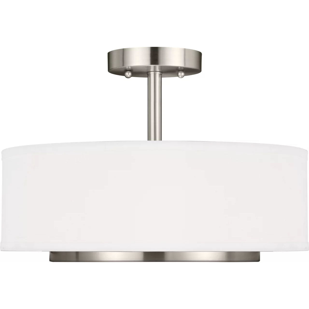 Nance 2 Light 16.25 inch Brushed Nickel Convertible Pendant Semi-Flush Ceiling Light