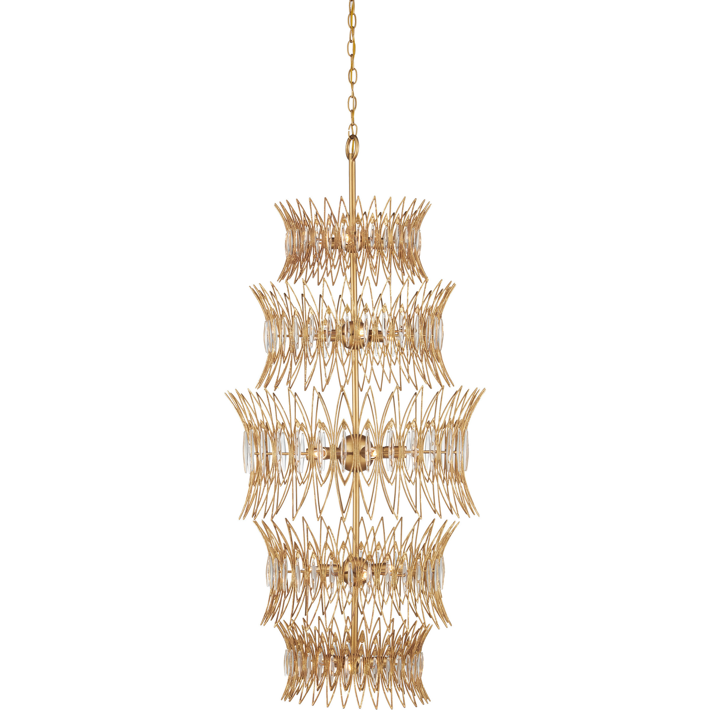 Marquise 18 Light 23.5 inch Luxor Gold Chandelier Ceiling Light, Large