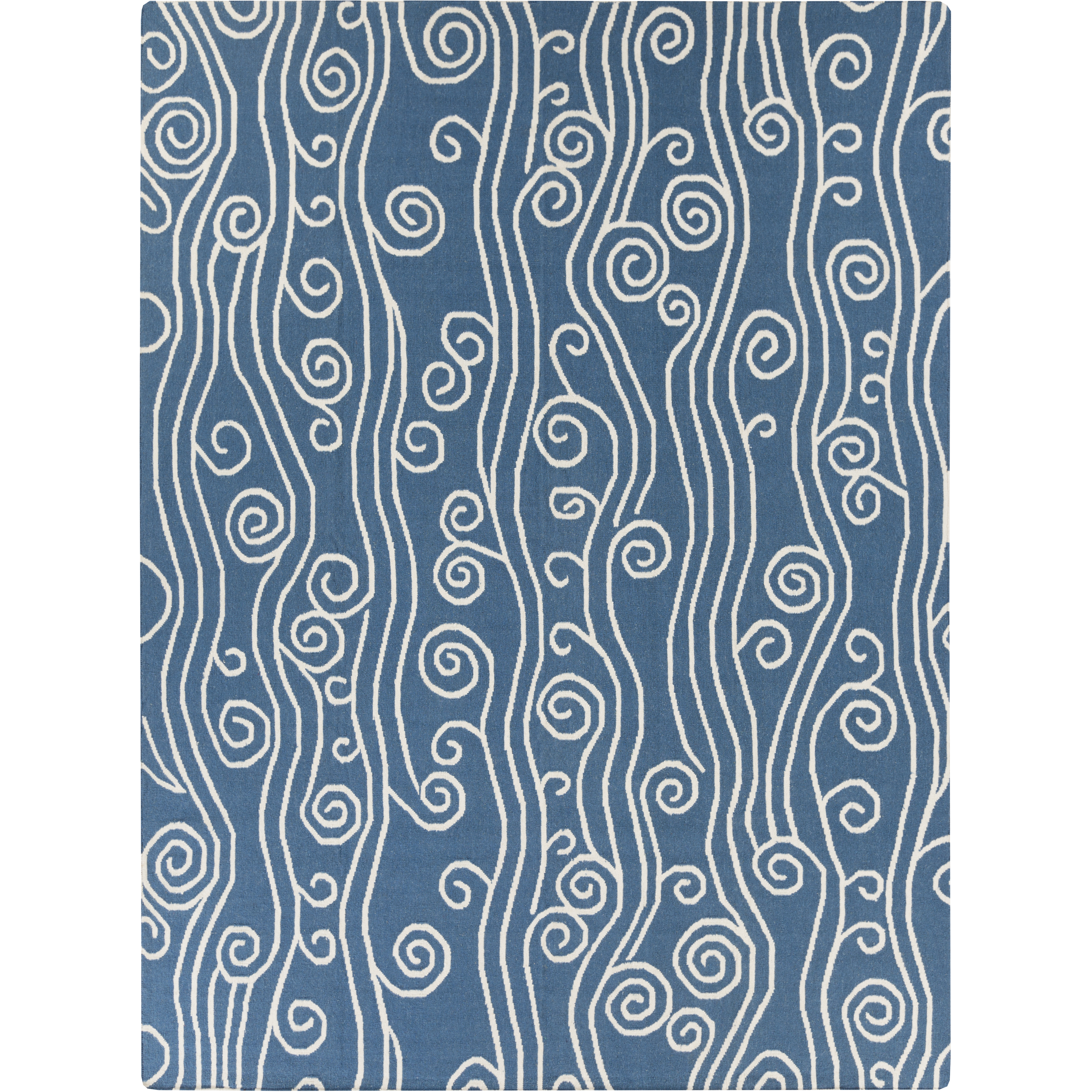 Boardwalk 132 X 96 inch Navy, Ivory Rug
