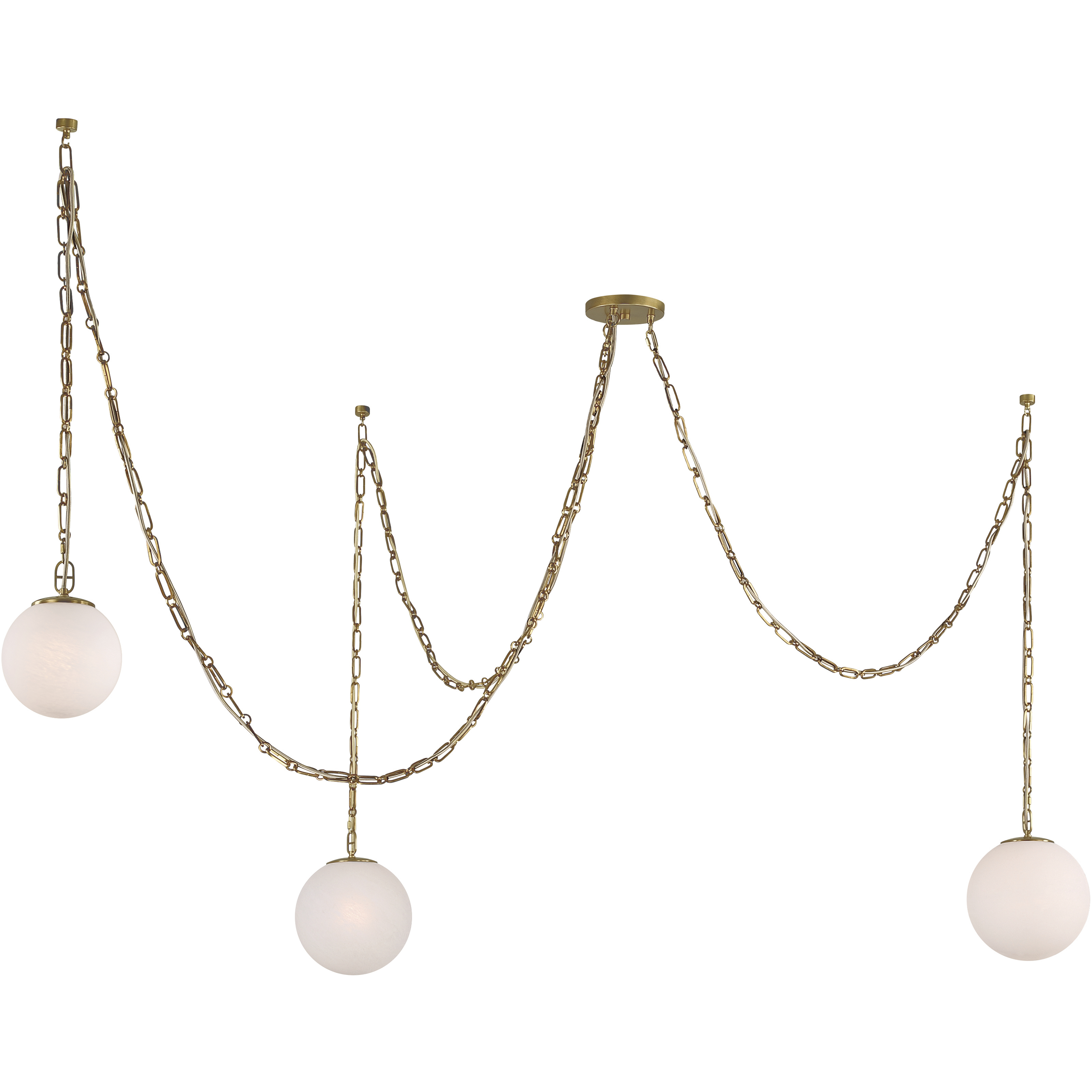 Marbelle 3 Light 80.25 inch Legacy Brass Pendant Ceiling Light