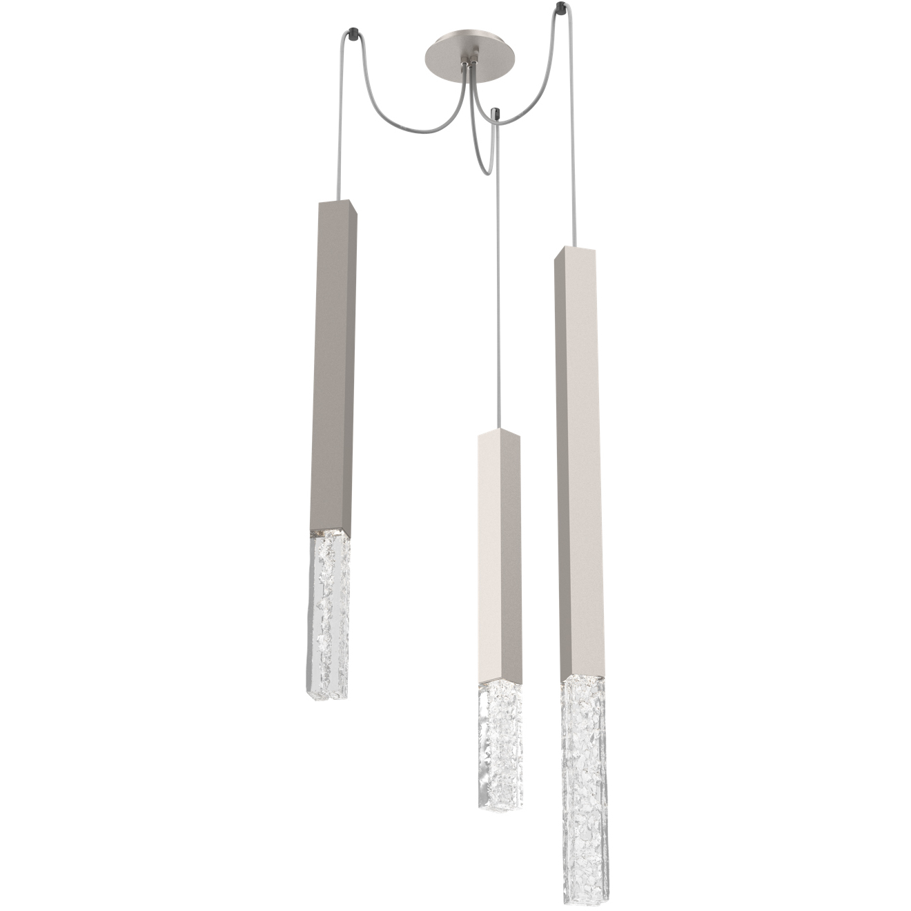 Axis LED 11 inch Metallic Beige Silver Swag Multi-Pendant Ceiling Light in 3000K LED, XL