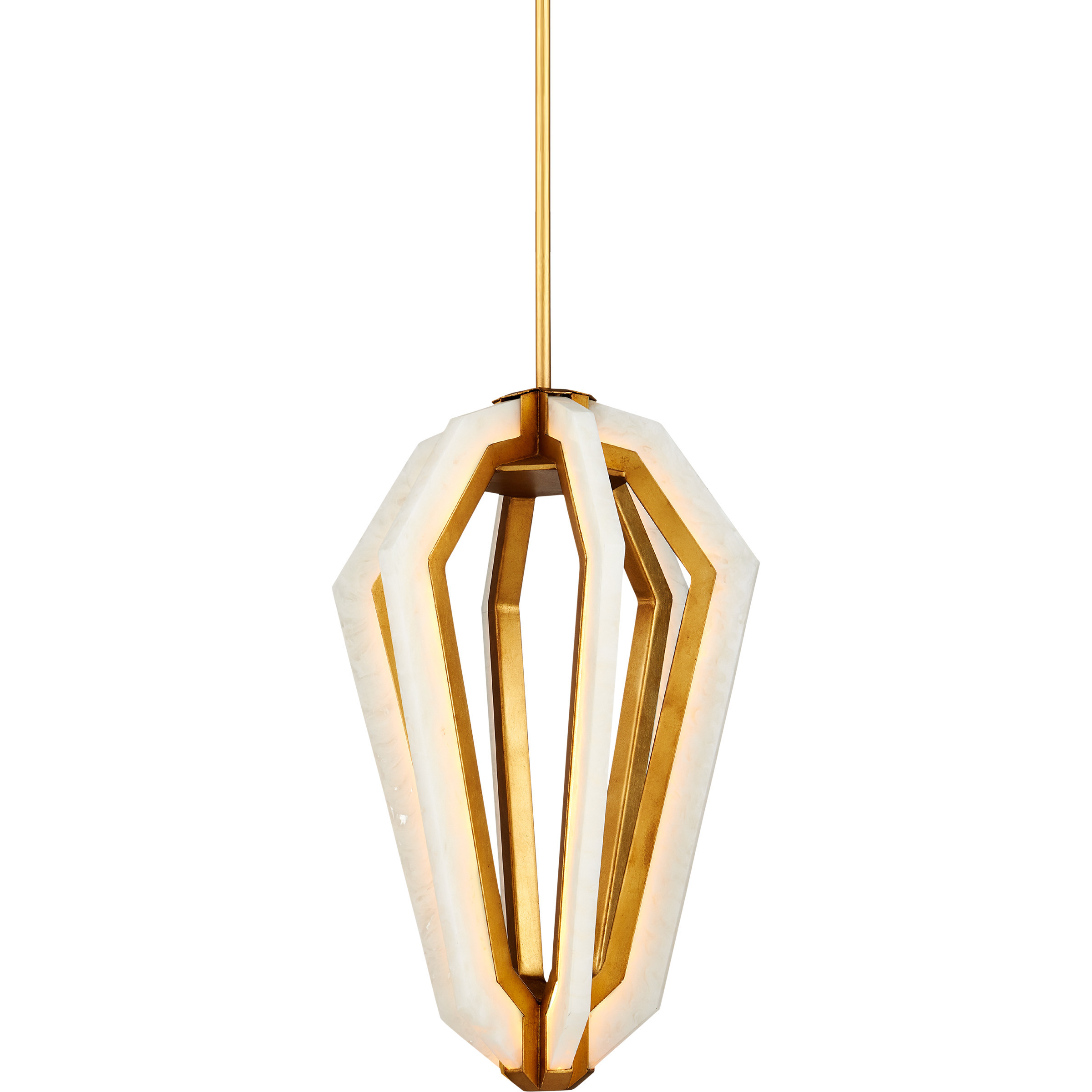 Riviere LED 13 inch Contemporary Gold Leaf Pendant Ceiling Light