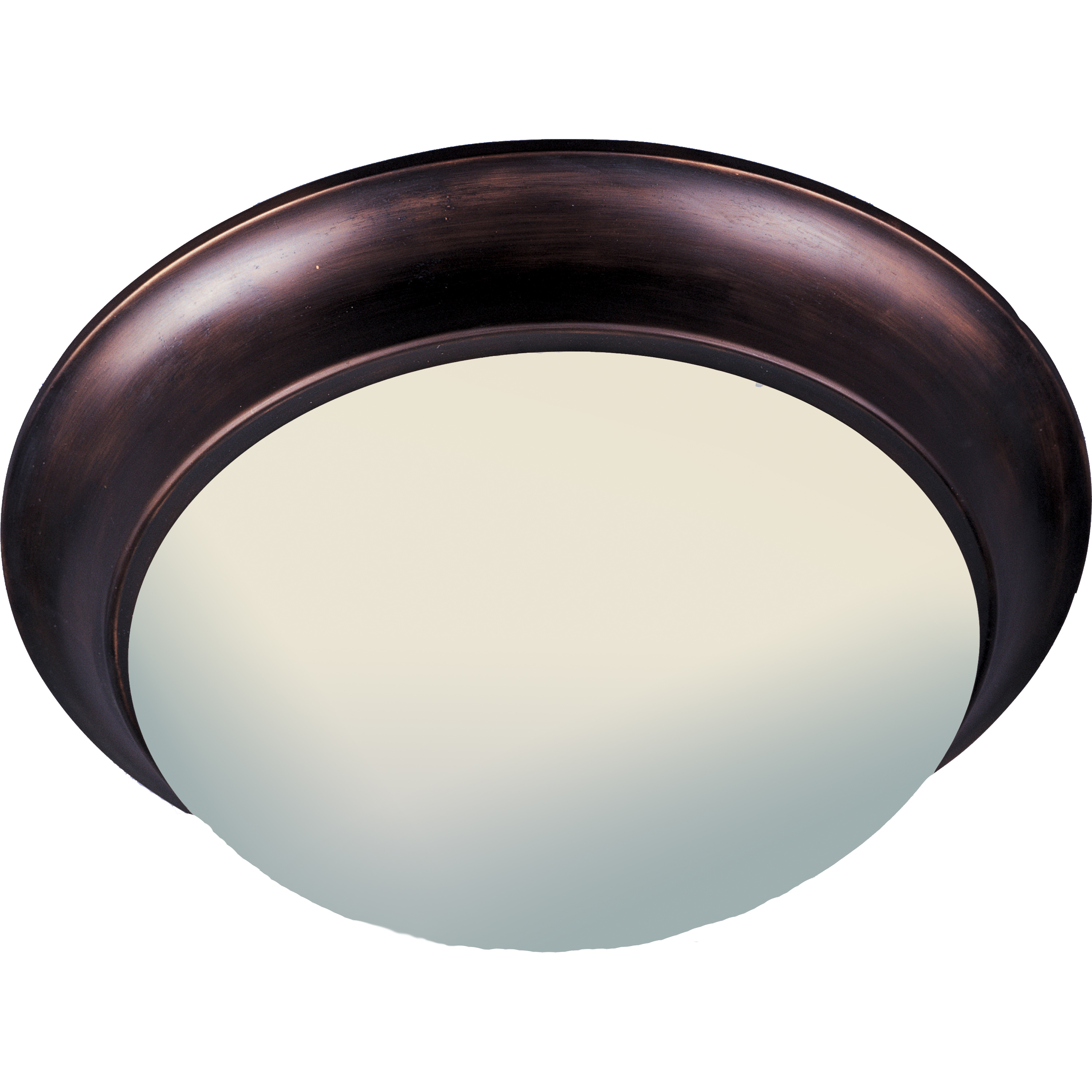 Essentials - 585x 3 Light 16.5 inch Oil Rubbed Bronze Flush Mount Ceiling Light in Frosted