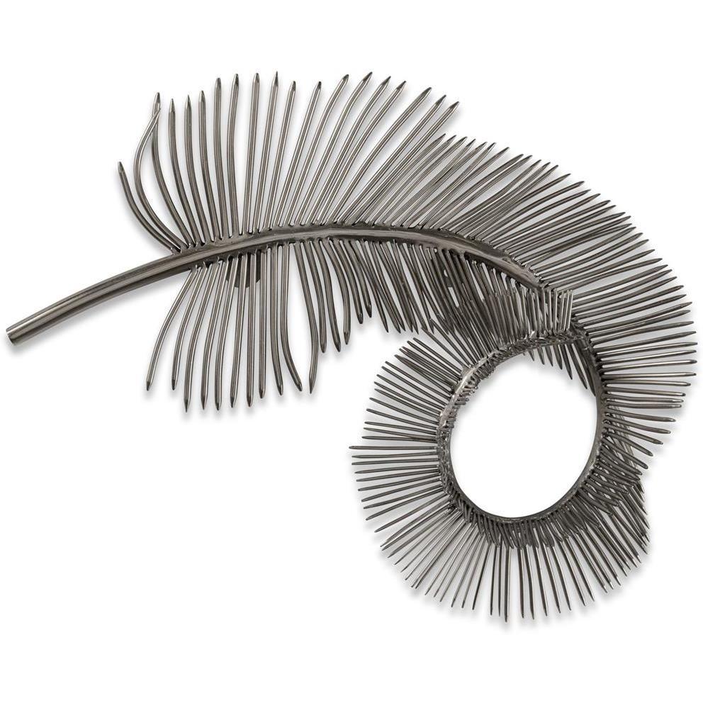 Coiled Plume II Silver Accent Wall Decor