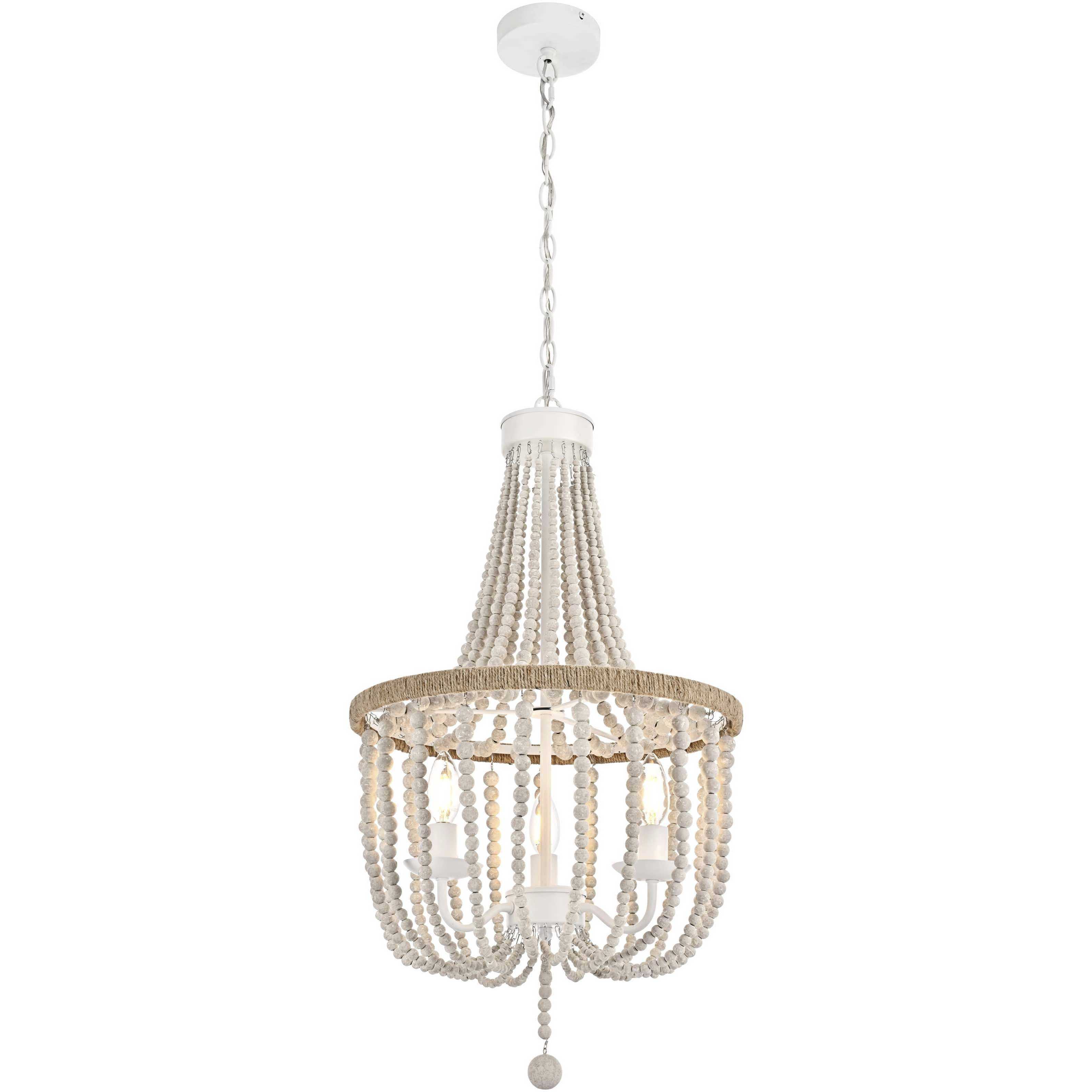 Jolie 3 Light 16 inch Antique White Pendant Ceiling Light