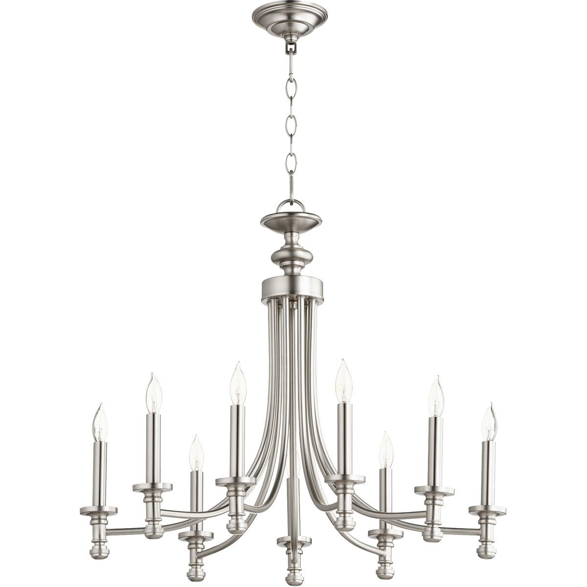 Rossington 9 Light 27 inch Satin Nickel Chandelier Ceiling Light