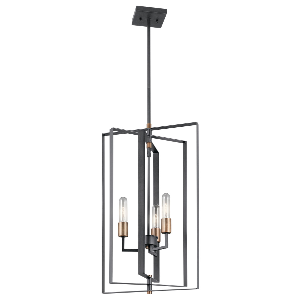 Taubert 3 Light 15 inch Black Foyer Pendant Ceiling Light