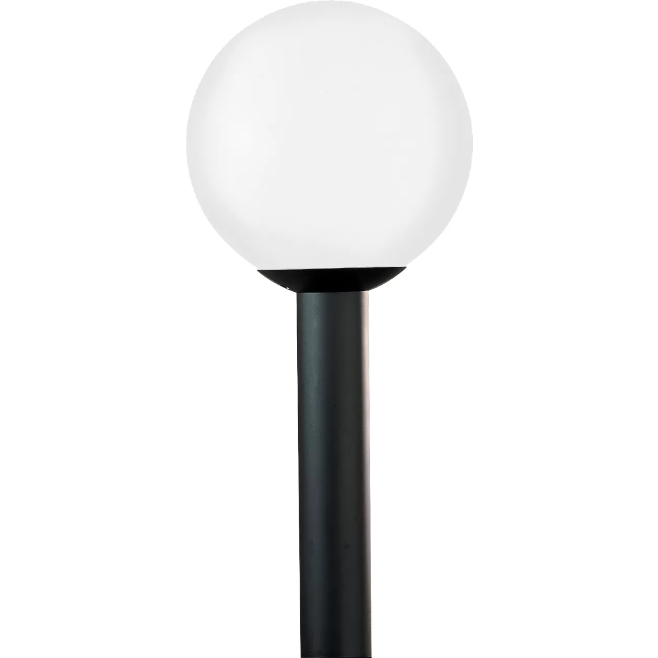 Outdoor Globe 1 Light 13 inch White Plastic Outdoor Post Lantern, Medium