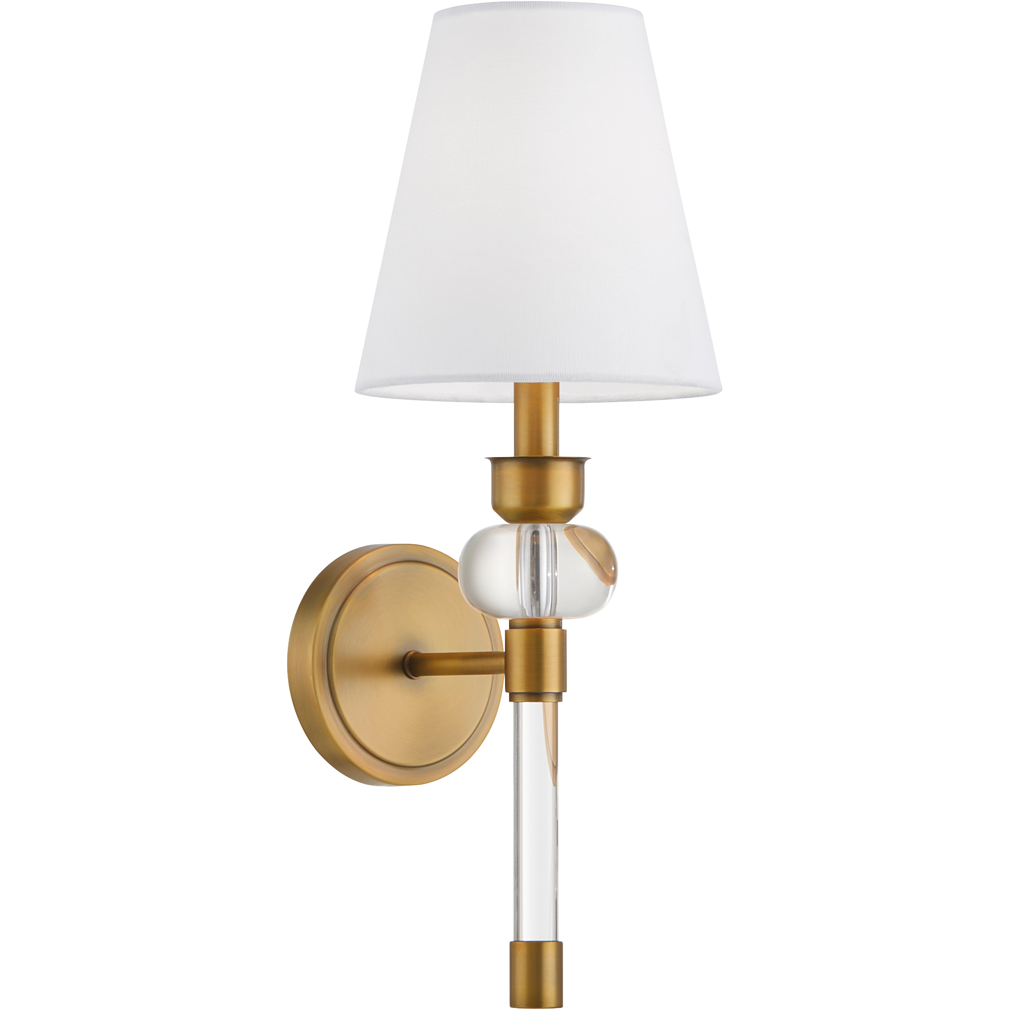 Cetro 1 Light 6.75 inch Brushed Brass Wall Mount Wall Light