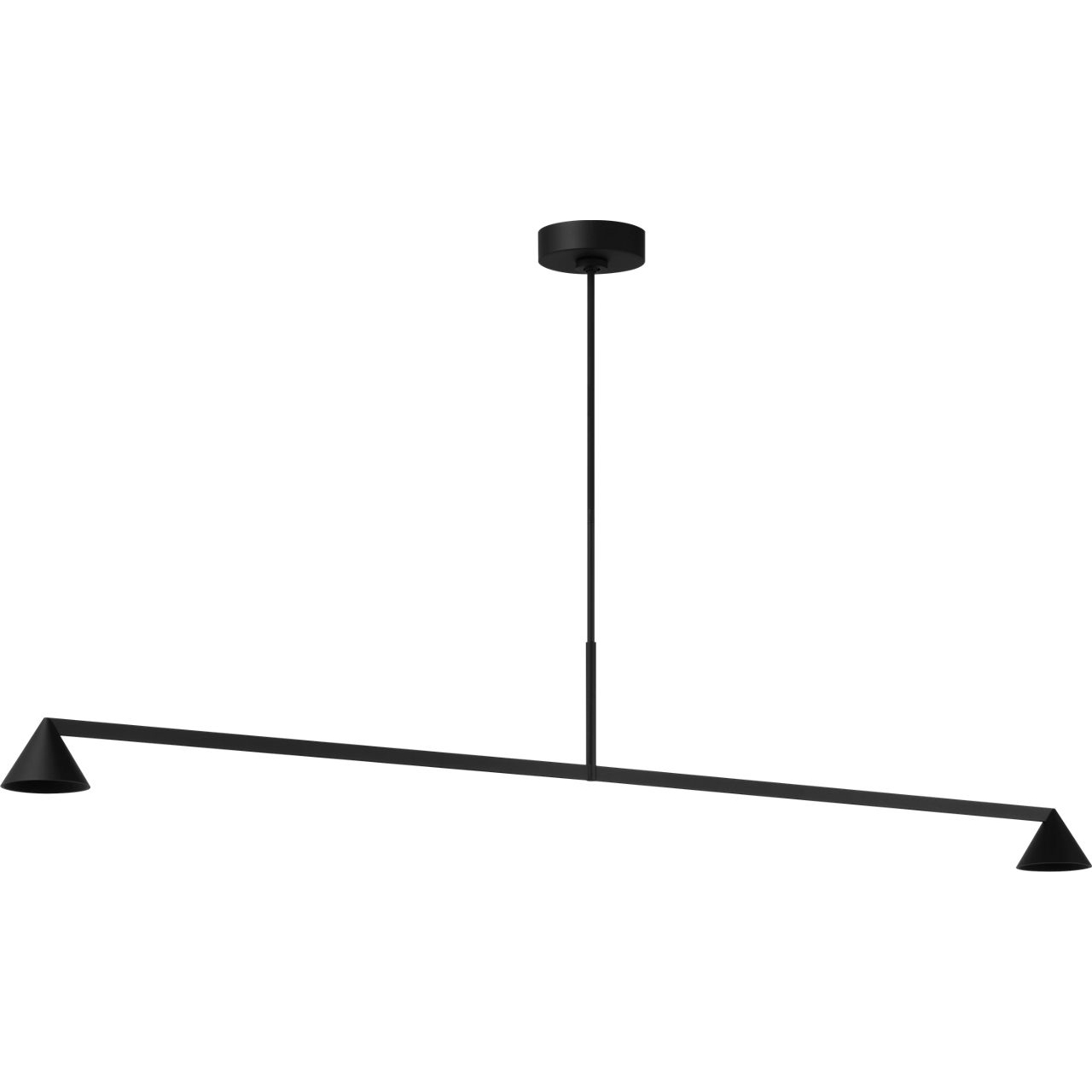 Sean Lavin Midrand LED 60 inch Nightshade Black Linear Chandelier Ceiling Light
