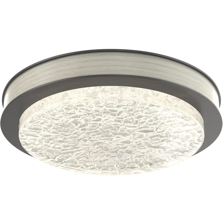 Iris LED 12 inch Graphite with Light Ash Sconce & Flush Mount Wall Light in 2700K LED, Graphite with Light Oak