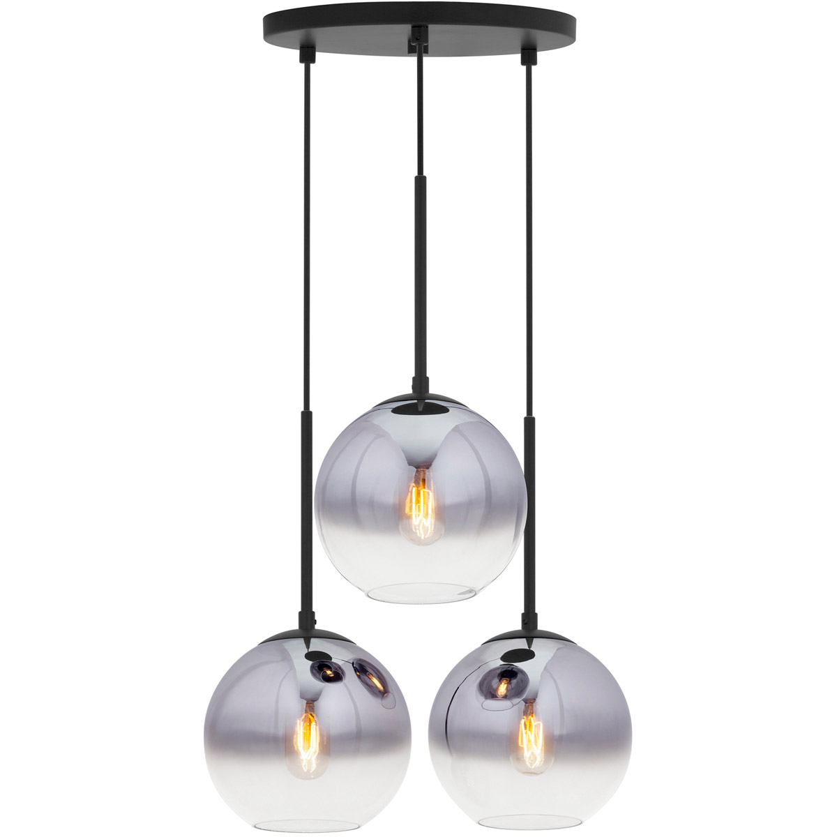 Callisto 3 Light 15.25 inch Black Pendant Ceiling Light