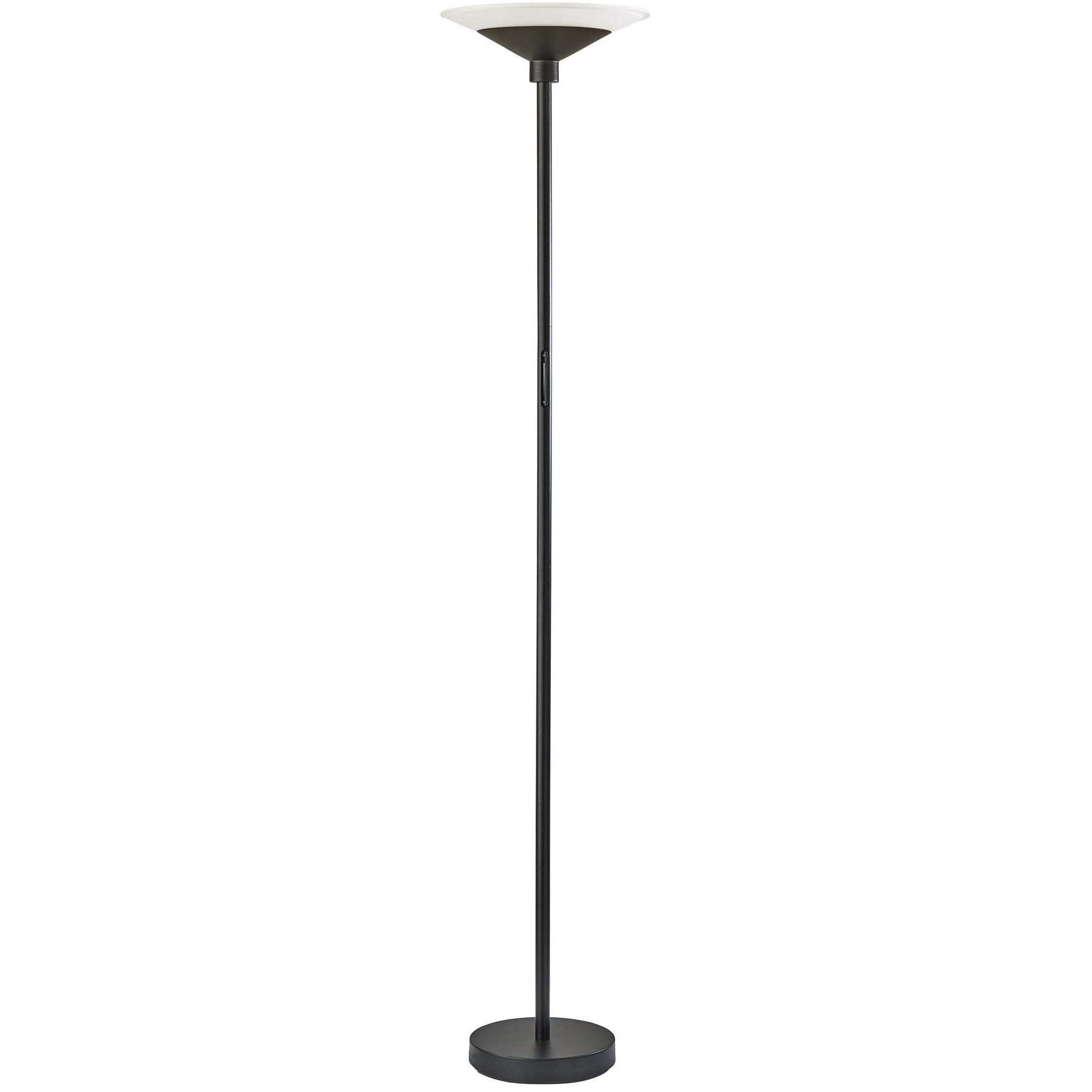 Adesso Solar 71 inch 24.00 watt Black Torchiere Portable Light 5121-01 - Open Box