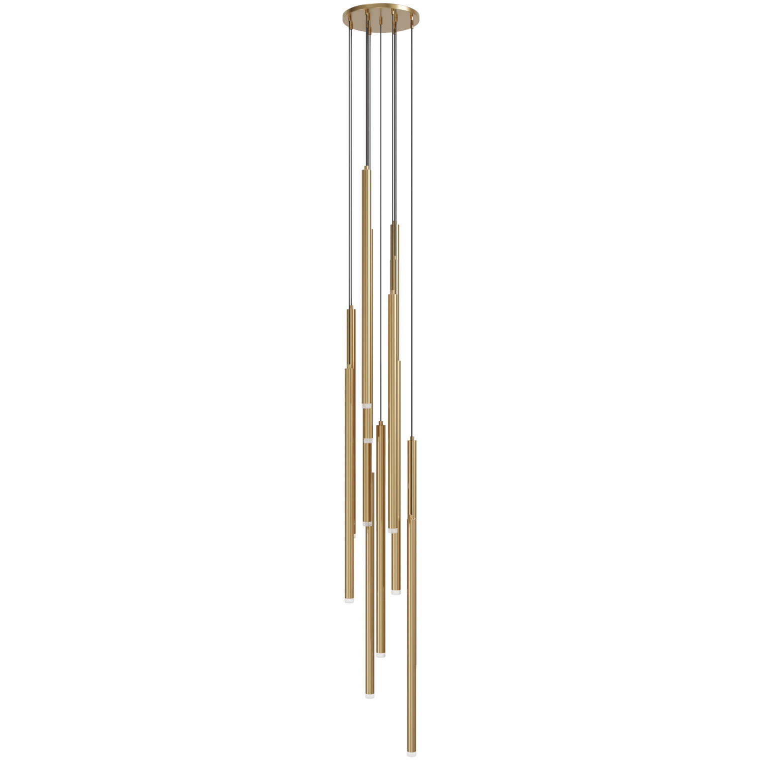 Filmore Ave. LED 17 inch Aged Brass Multi Port Pendant Ceiling Light