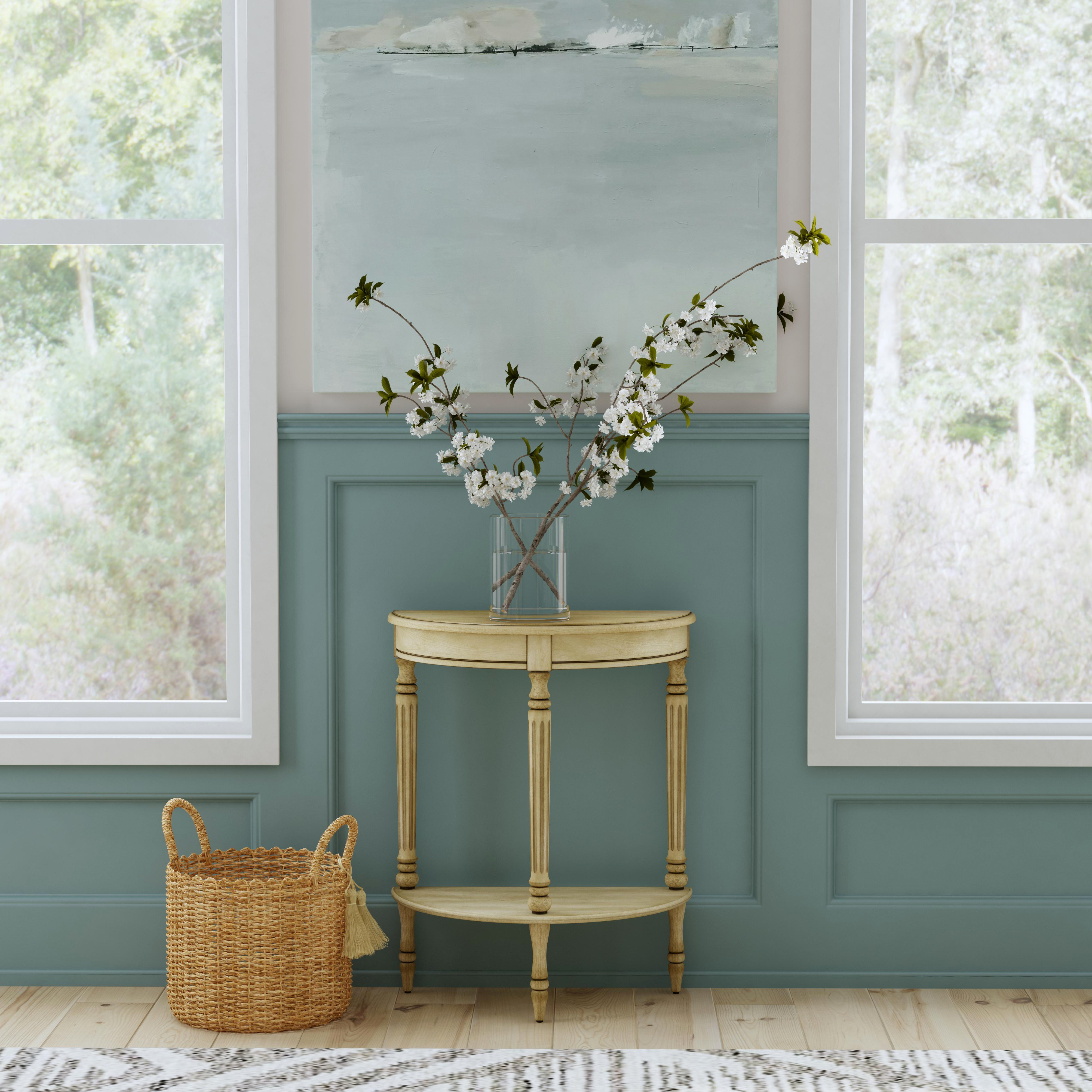 Bellini  Demilune 24" Console Table in Multi-Color