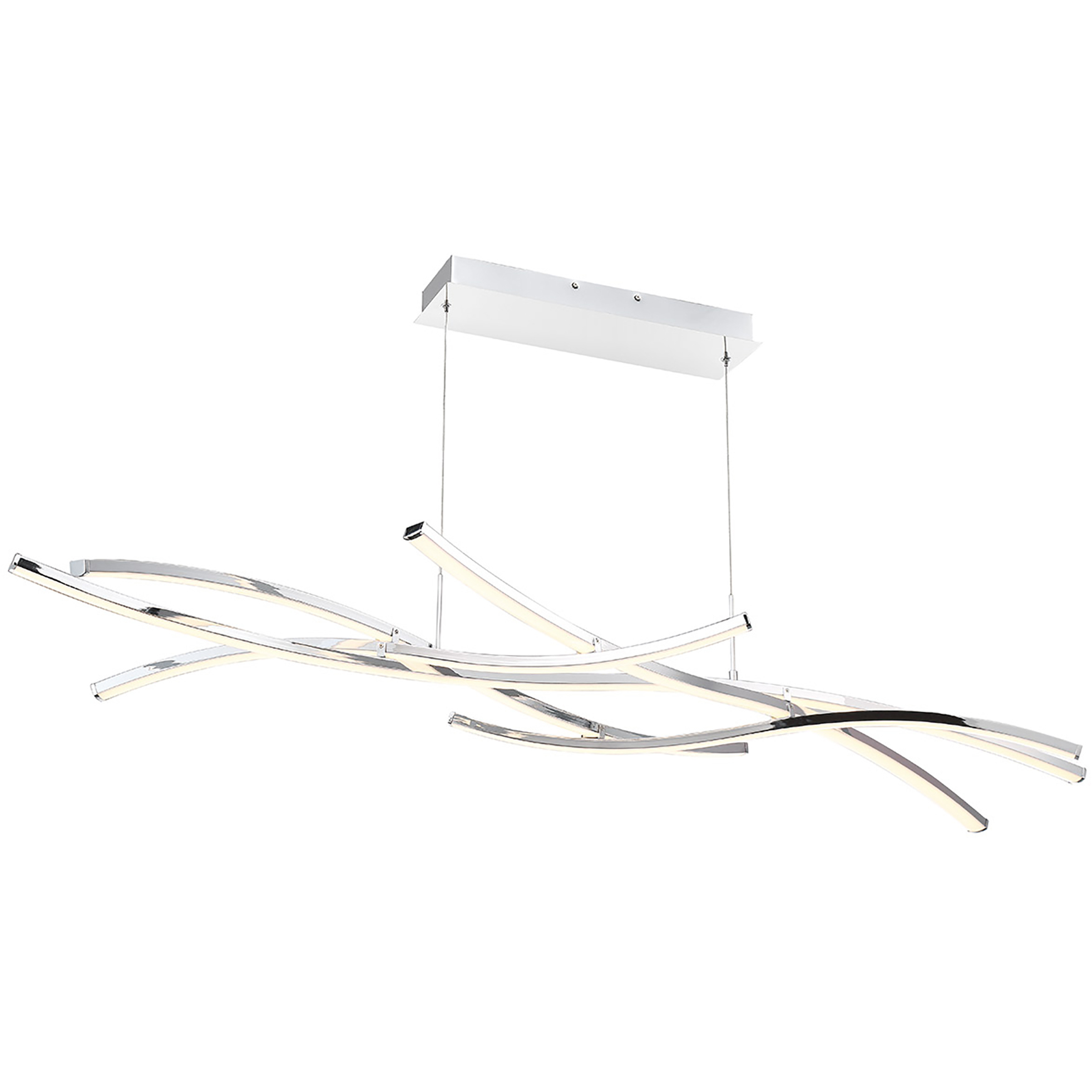 Divergence Linear Chandelier Ceiling Light in Chrome, dweLED