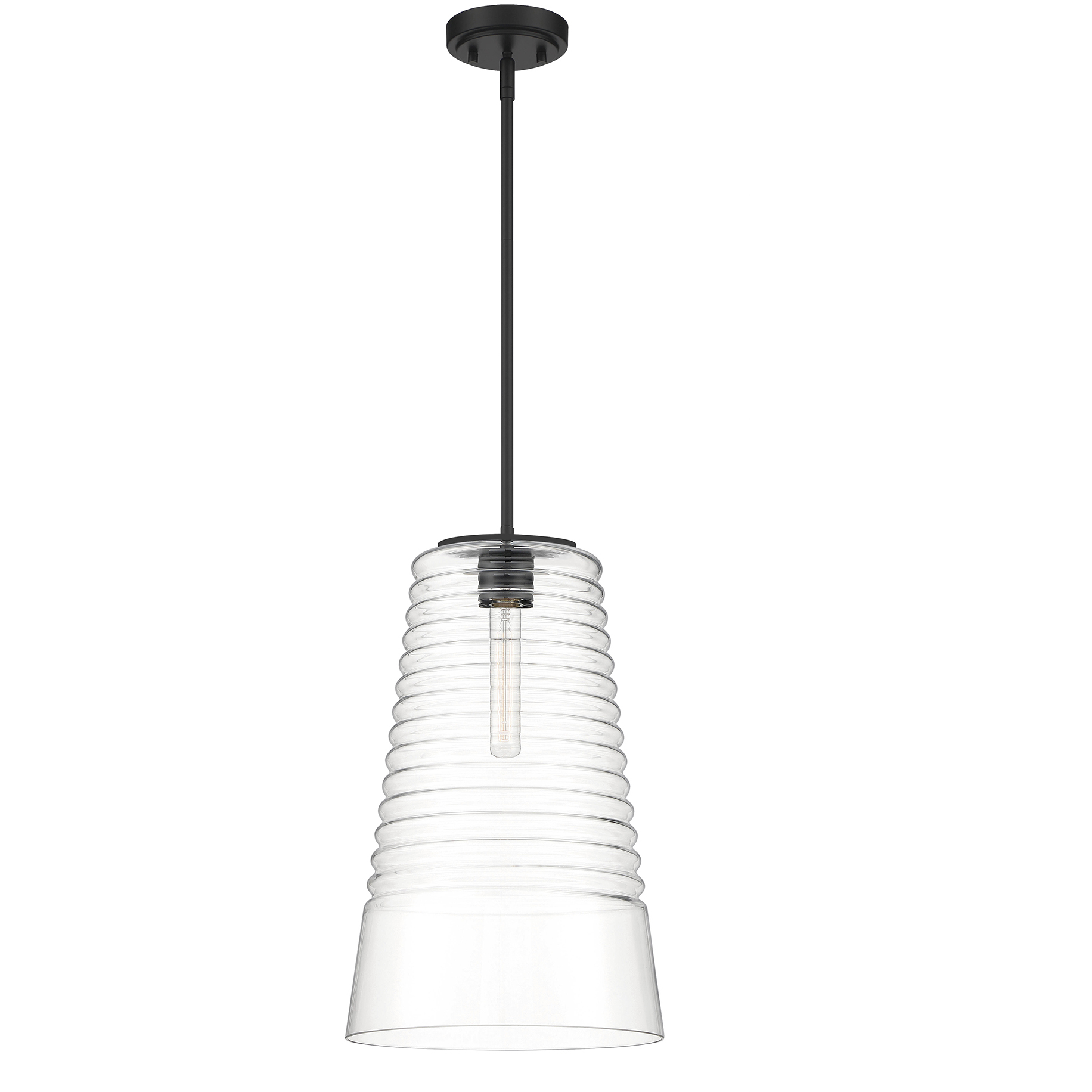 Ingo 1 Light 12 inch Matte Black Pendant Ceiling Light