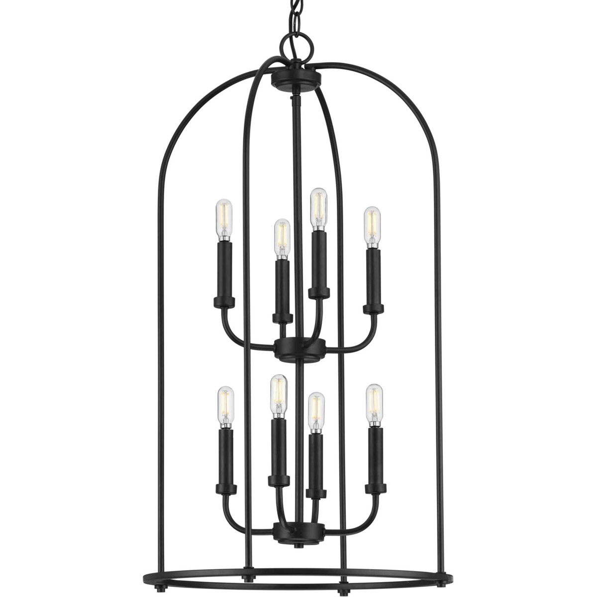 Leyden 8 Light 18 inch Matte Black Foyer Pendant Ceiling Light
