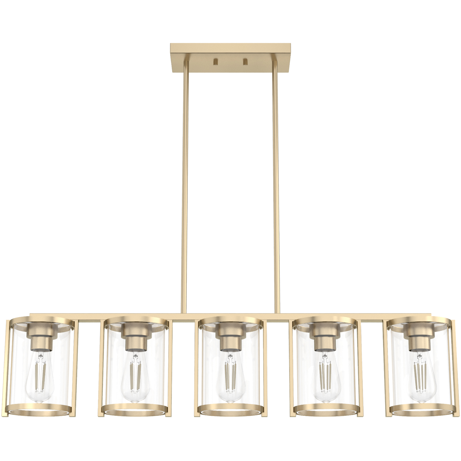 Astwood 5 Light 39 inch Alturas Gold Linear Chandelier Ceiling Light, Large
