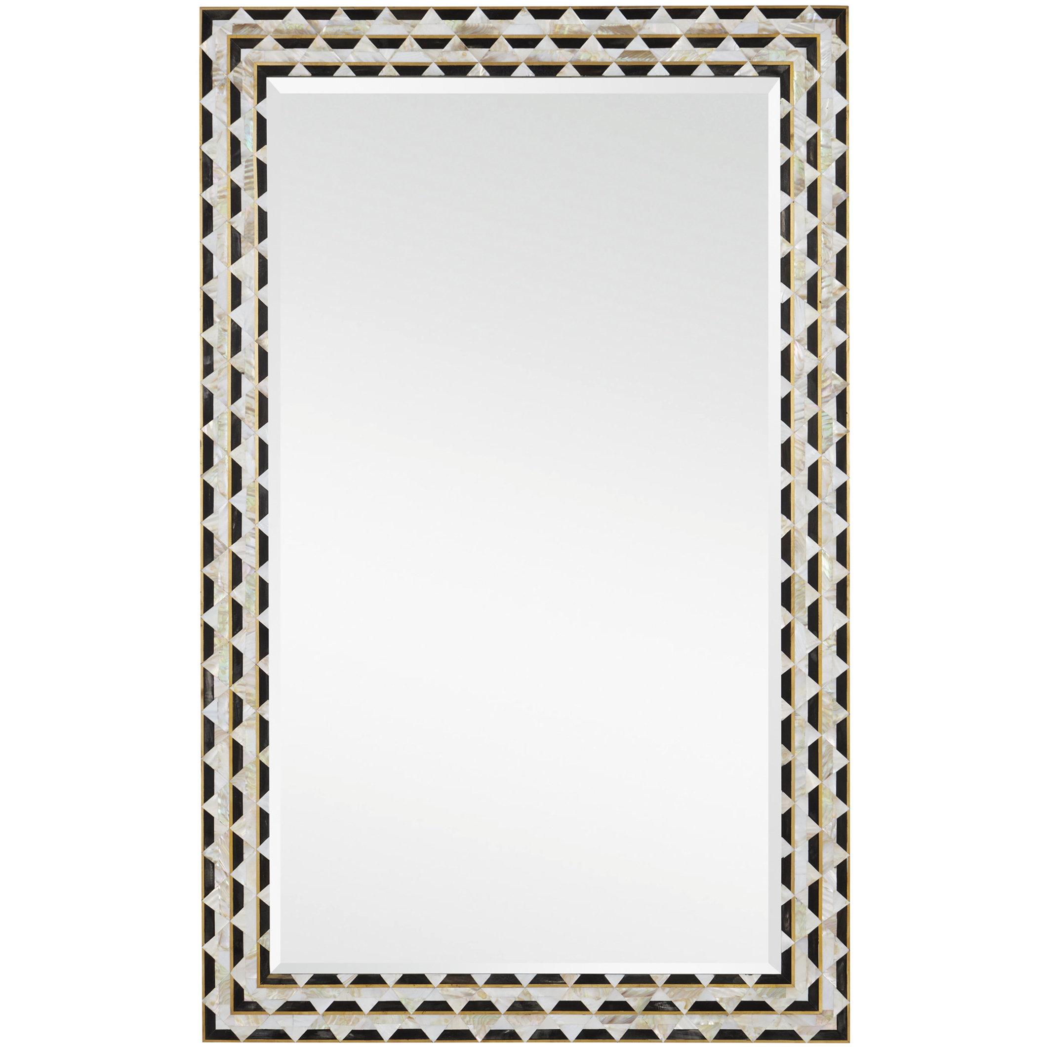 Macy 48 X 30 inch Natural and Brass Mirror