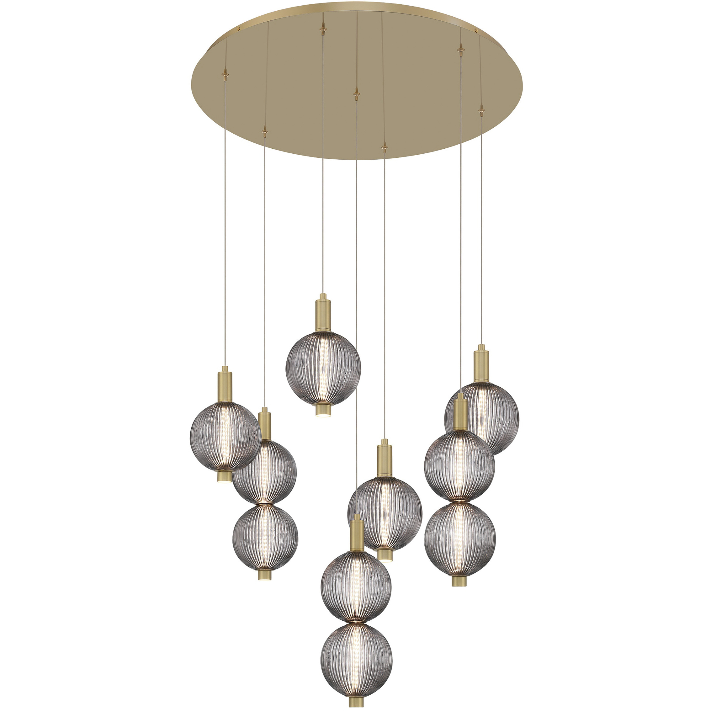 Eurofase 47191-013 Palmas 7 Light 24 inch Gold Chandelier Ceiling 