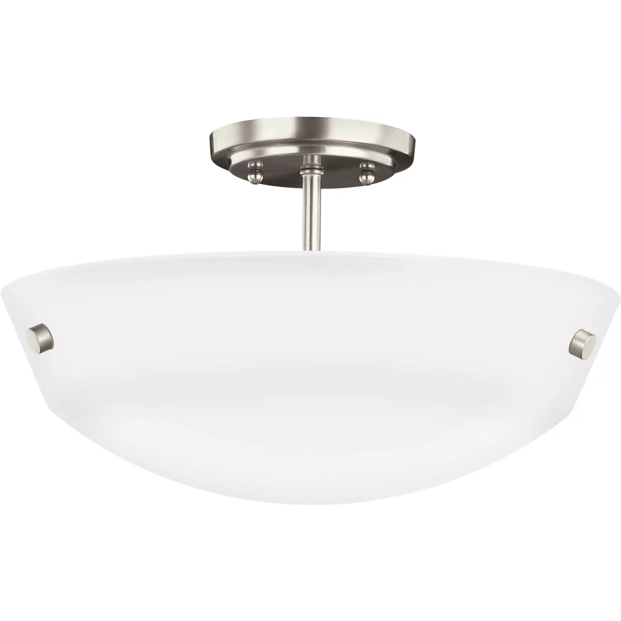 Kerrville 2 Light 15 inch Brushed Nickel Convertible Semi-Flush Pendant Ceiling Light