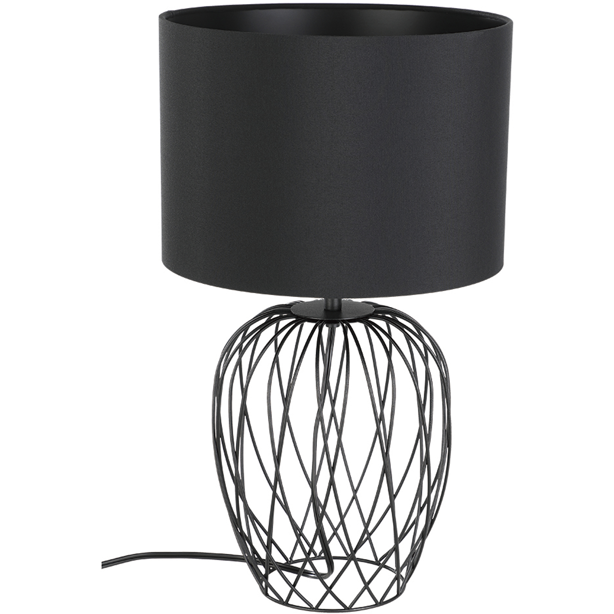 Black wire bedside lamp discount