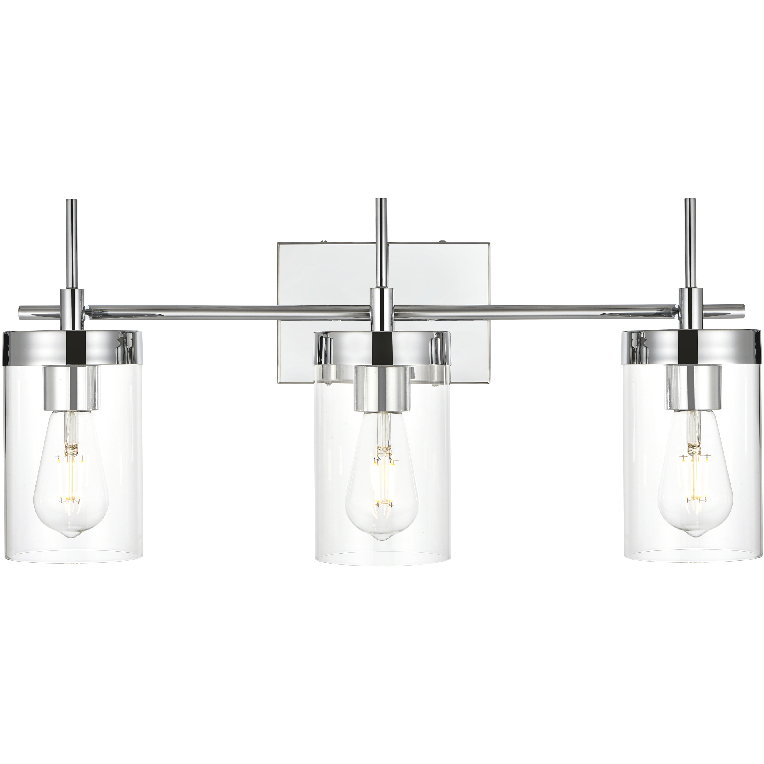 Benny 3 Light 24 inch Chrome Bath Sconce Wall Light
